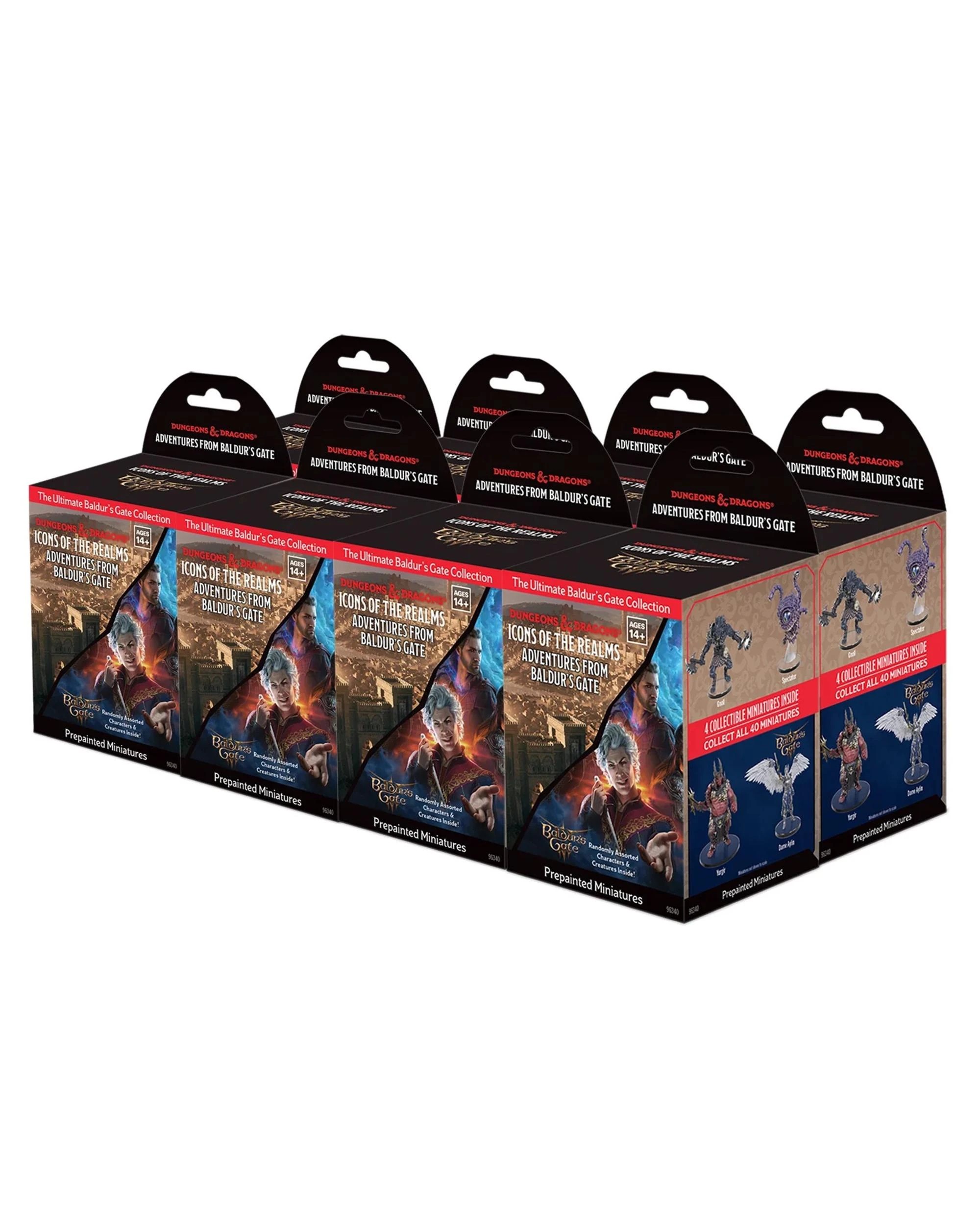 1 Dungeons and Dragons: Icons of the Realms Adventures from Baldurs Gate Pre-Painted Plastic Figures Booster Box, 1 of 2