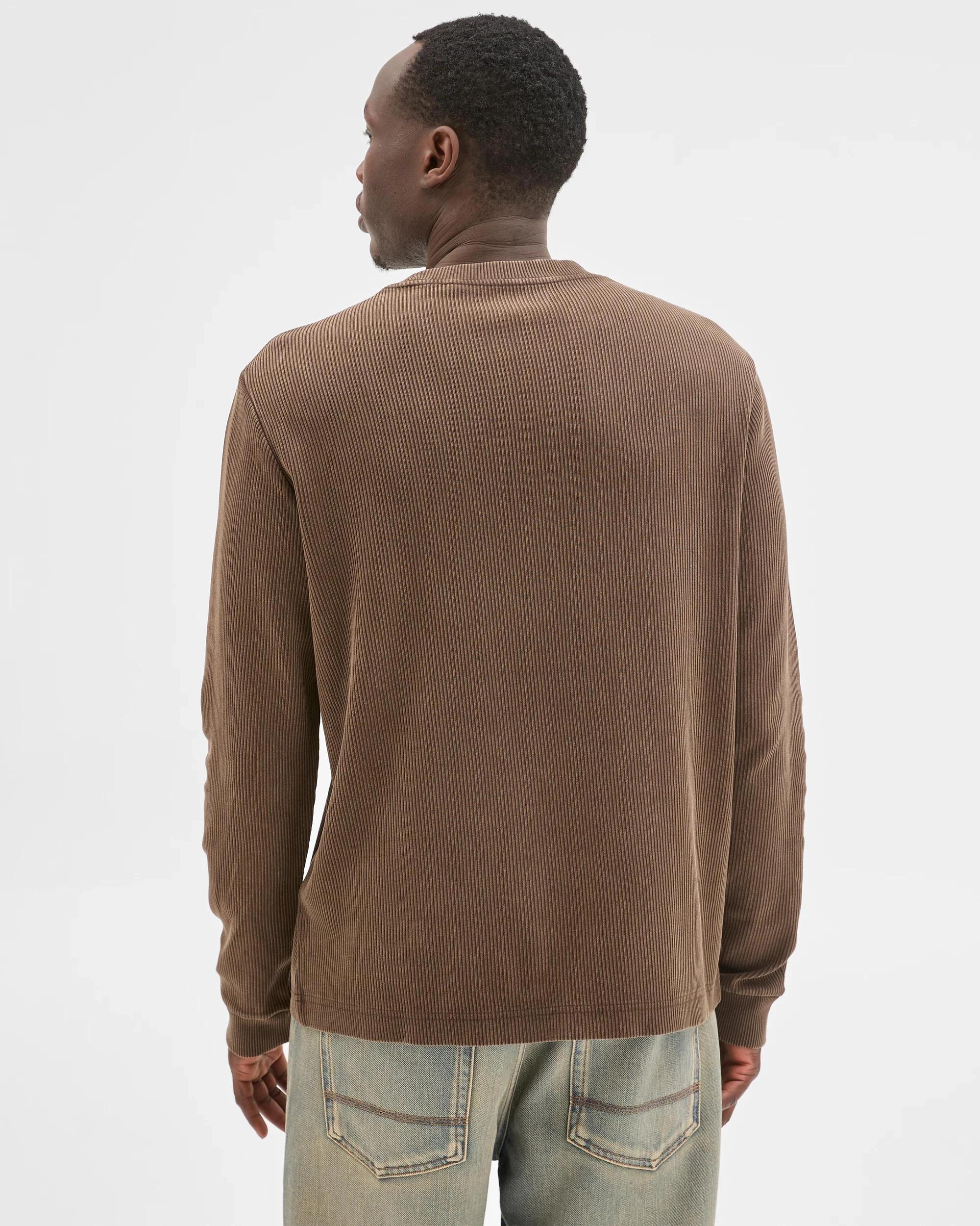 6 Commons Australian Cotton Relaxed Heavyweight Textured T-Shirt ACID BROWN, 6 of 6