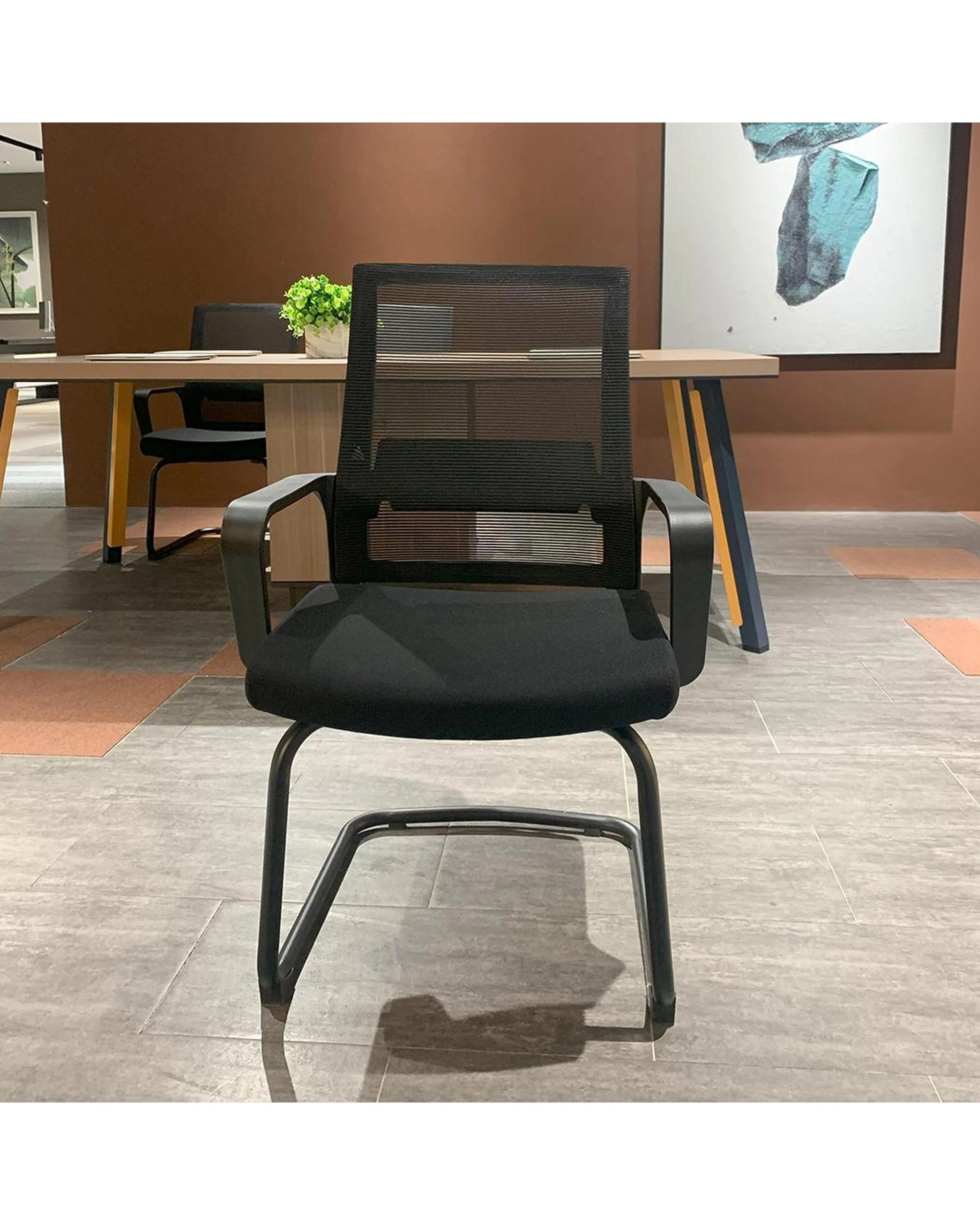 4 Eros Visitor Office Chair Black, 4 of 8