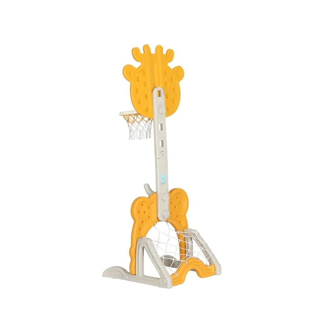 4 Keezi Kids Basketball Hoop Stand Adjustable 5-in-1 Sports Center Toys Set - Yellow, 4 of 7