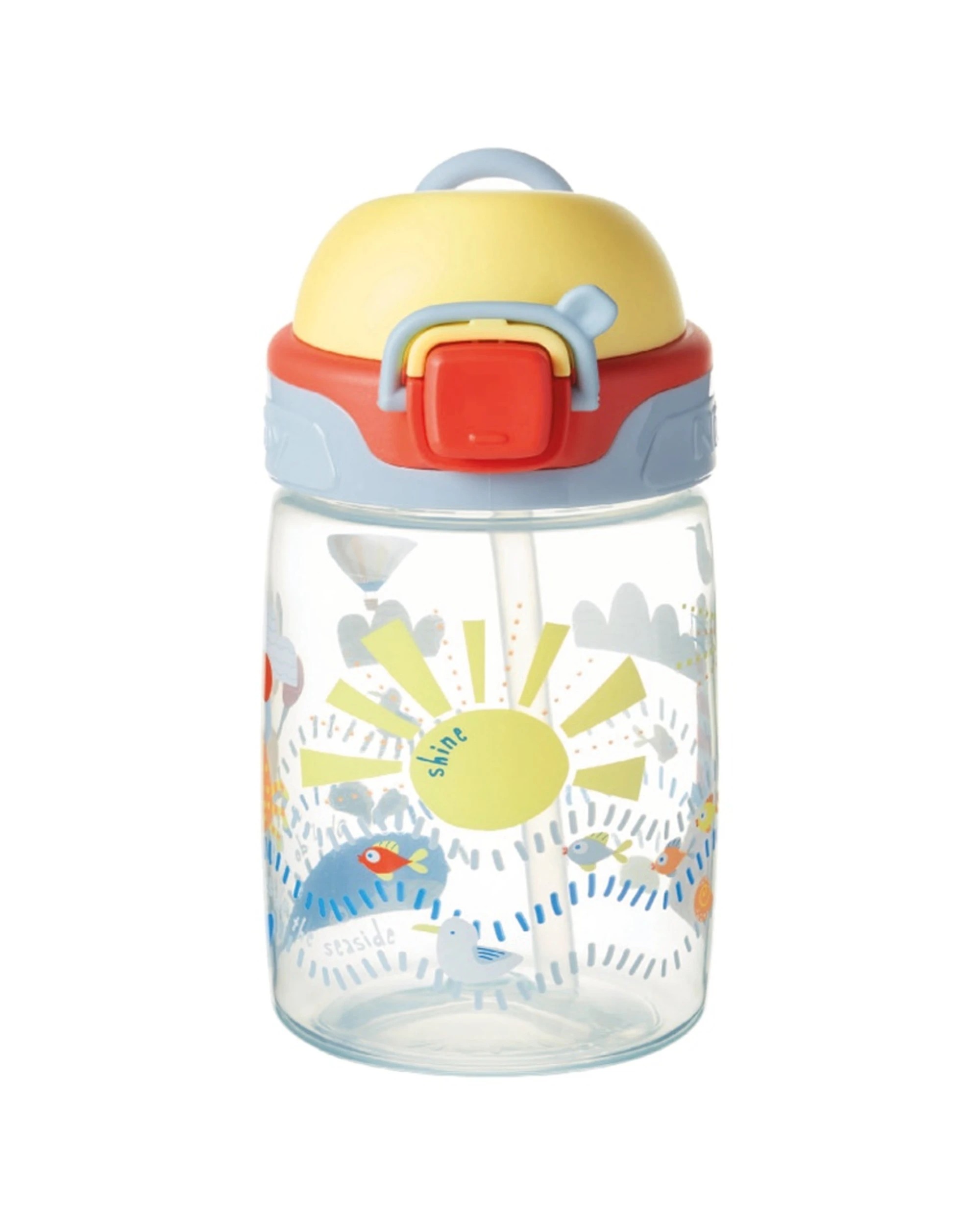 1 Nuby Super Straw Flip It Cup No Spill Kids Water Bottle 360ml - Multi, 1 of 1