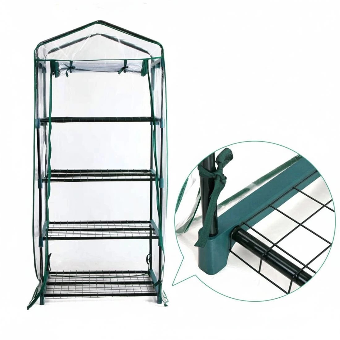 5 Green Fingers Greenhouse 4 Tiers Mini Green House Garden Bed Planter Box - Clear, 5 of 7