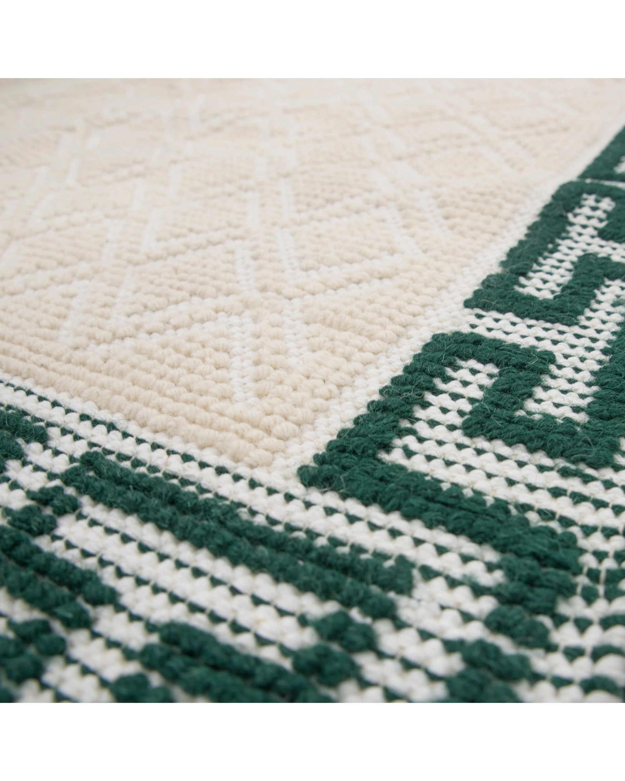4 Greek Inspired Wool Rug 165 - Green, 4 of 4