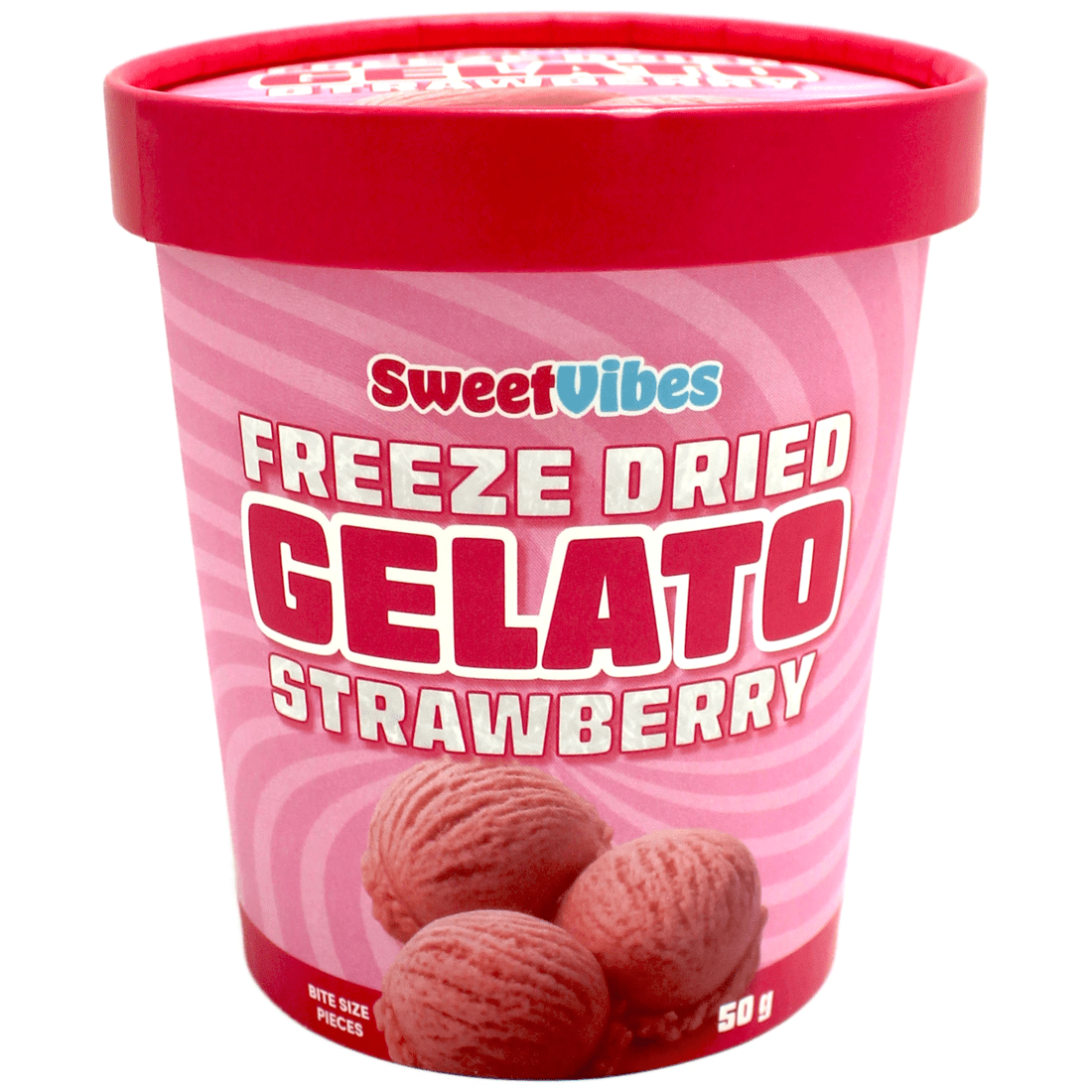 1 Sweet Vibes Freeze Dried Gelato 50g - Strawberry, 1 of 3