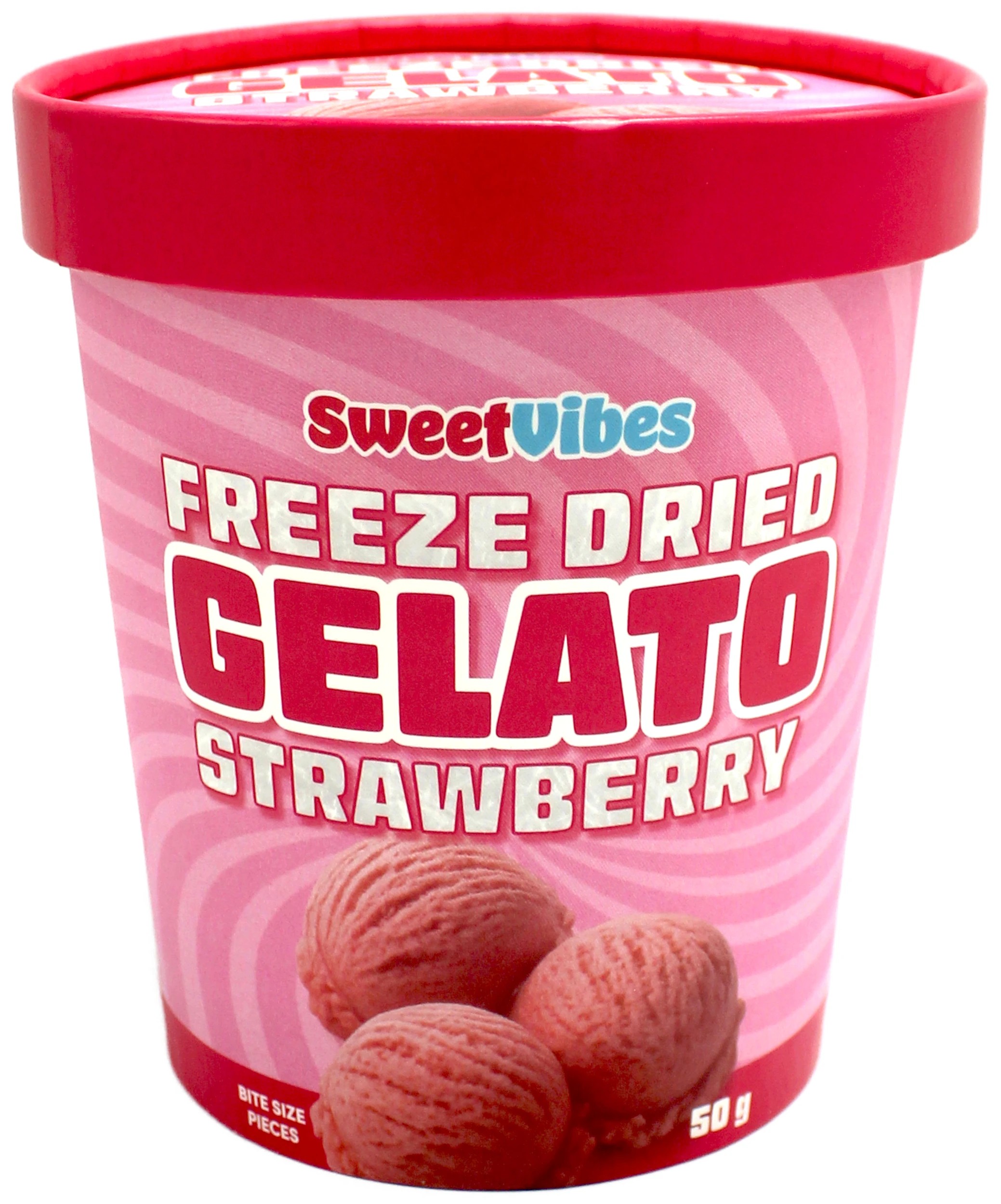 1 Sweet Vibes Freeze Dried Gelato 50g - Strawberry, 1 of 3