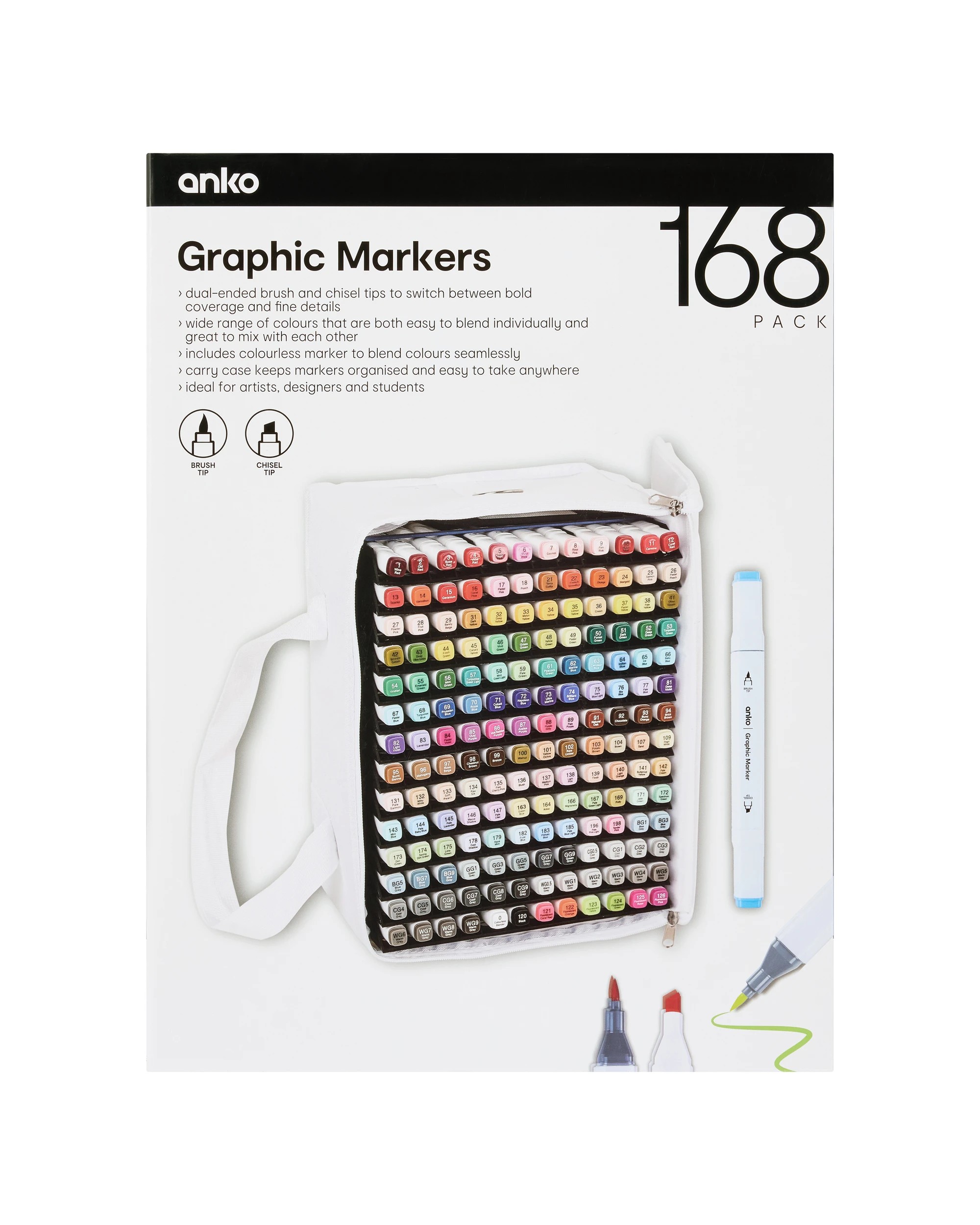 2 168 Pack Graphic Markers, 2 of 10