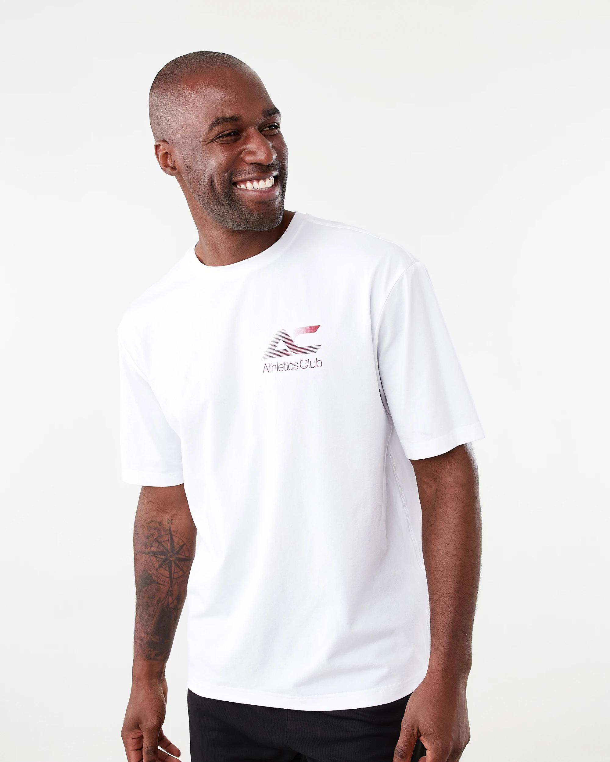 2 Active Mens Oversized Graphic T-shirt White, 2 of 7