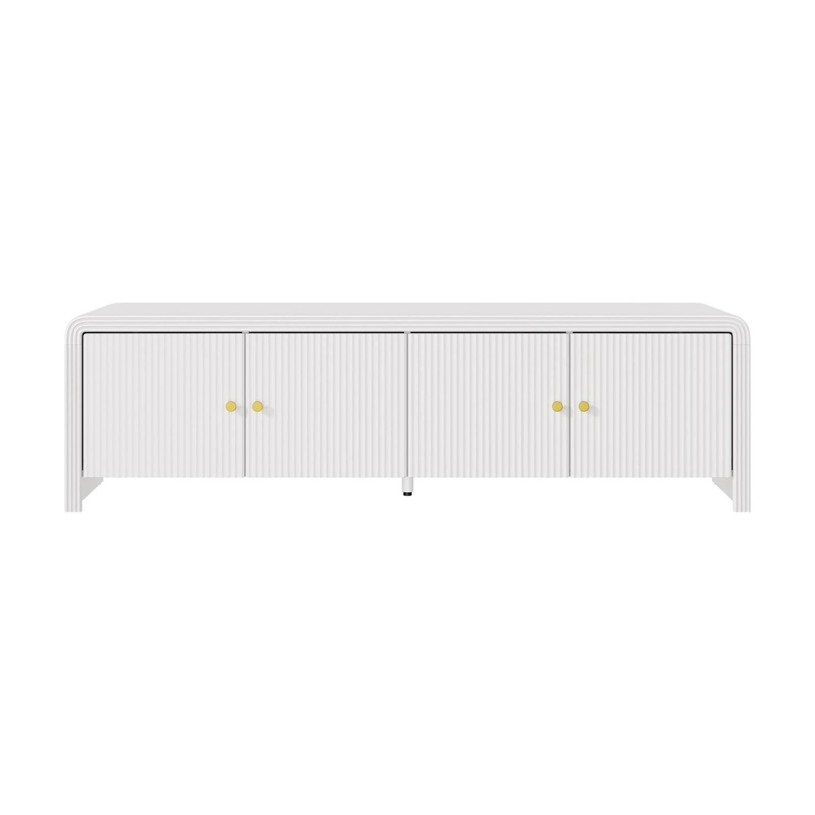 7 Oikiture TV Cabinet Entertainment Unit 160cm - White, 7 of 10
