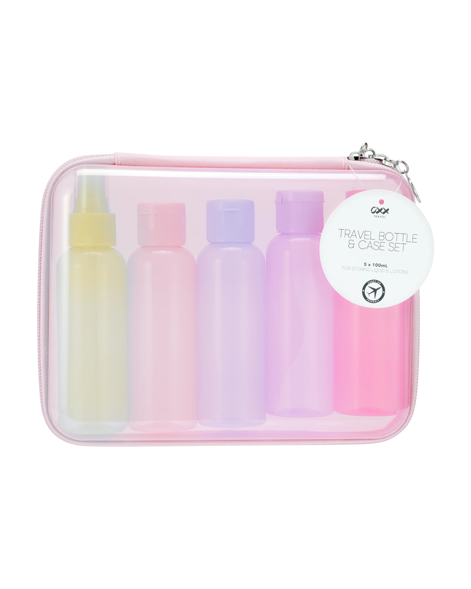 1 OXX Travel 5 Pack Travel Bottle and Case Set, 1 of 5