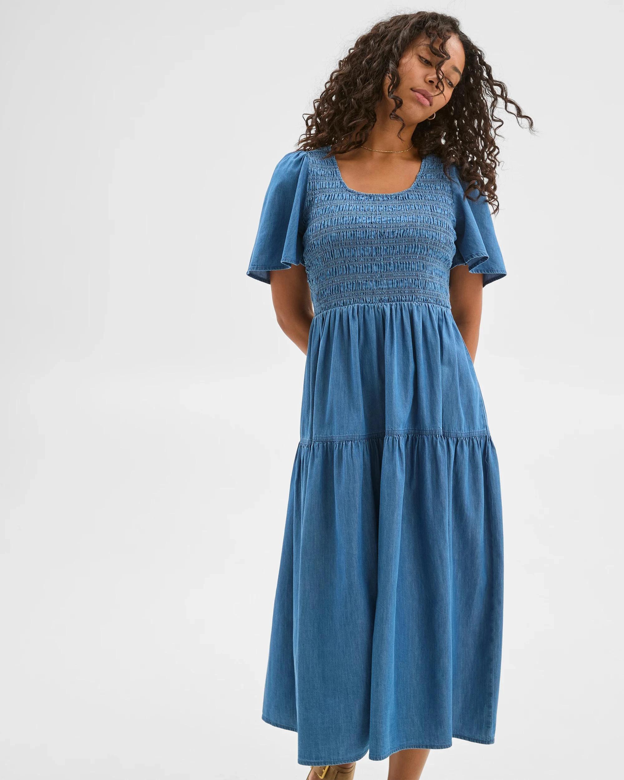 2 Target Woman Chambray Midi Dress CHAMBRAY, 2 of 6