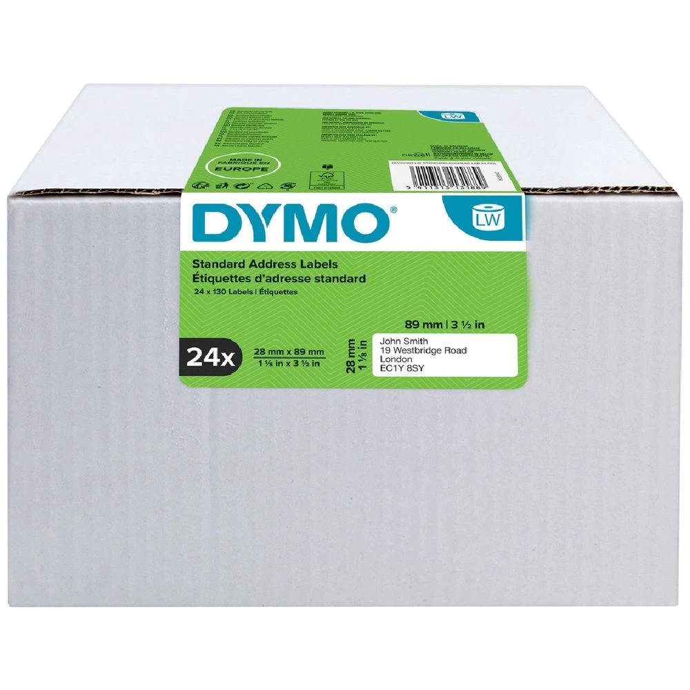 1 DYMO LabelWriter Address Labels 28 x 89mm 24 Roll Pack, 1 of 5
