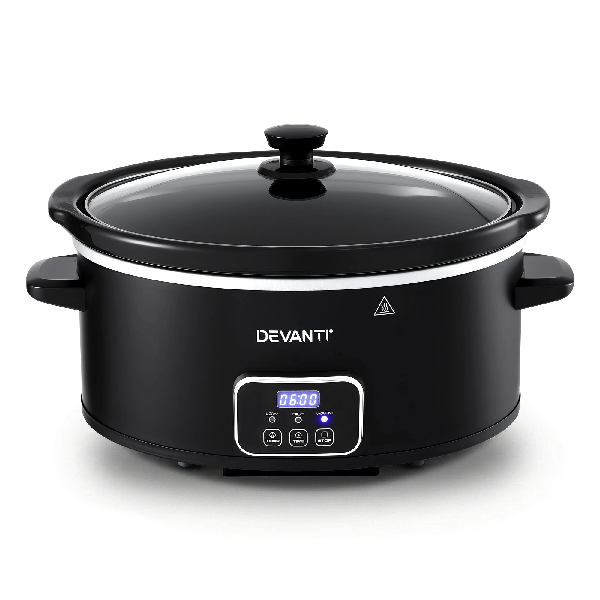 2 Devanti 5.6L Slow Cooker Electric Multi Cooker with 3 Heat Settings and Keep - Black, 2 of 2
