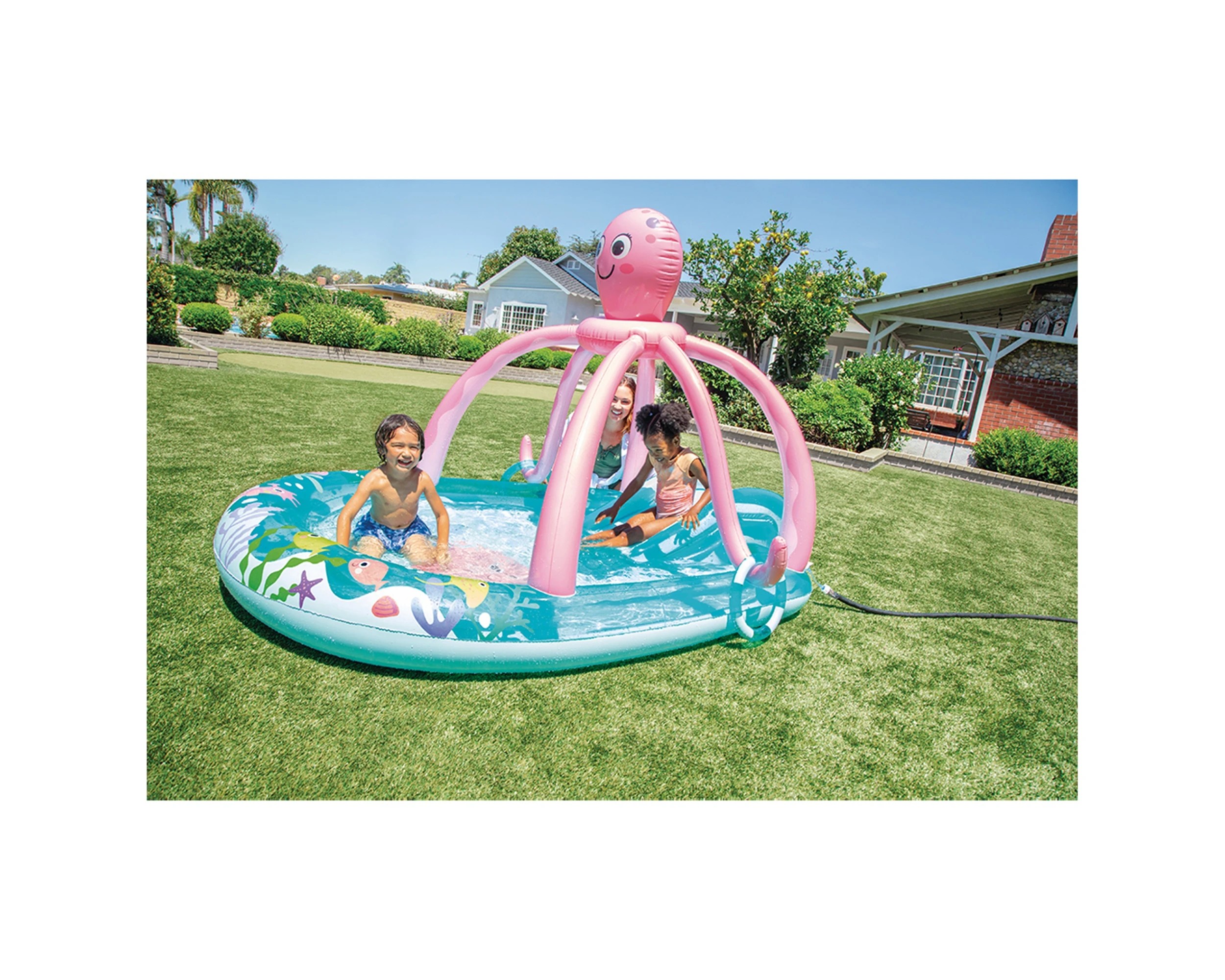 8 Intex Friendly Octopus Inflatable Pool Play Center - Built-In Sprayer 2.34m - Multi, 8 of 9