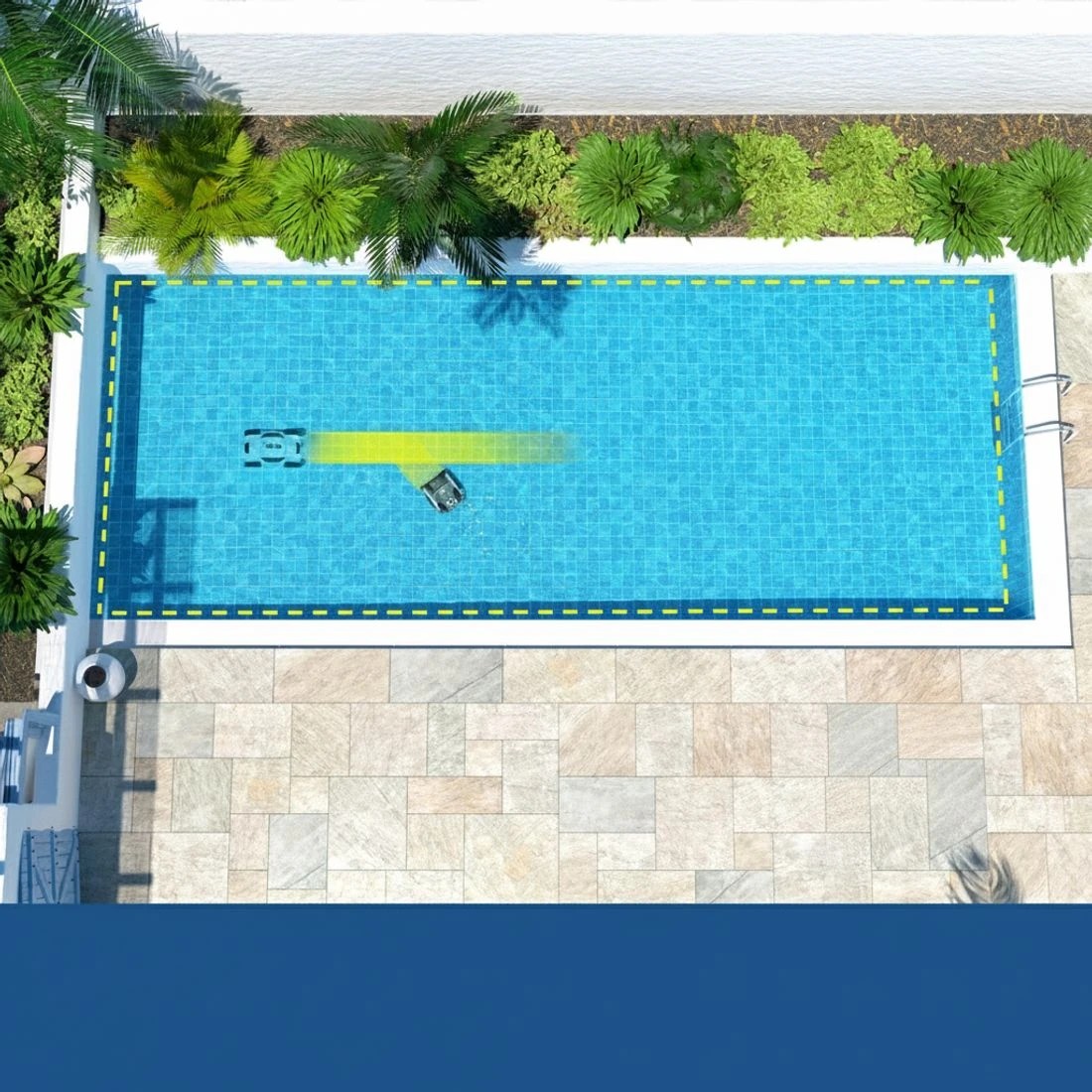 4 Aqua Buddy Robotic Pool Cleaner Automatic Floor Vacuum Robot Swimming Cordless - Multi, 4 of 6