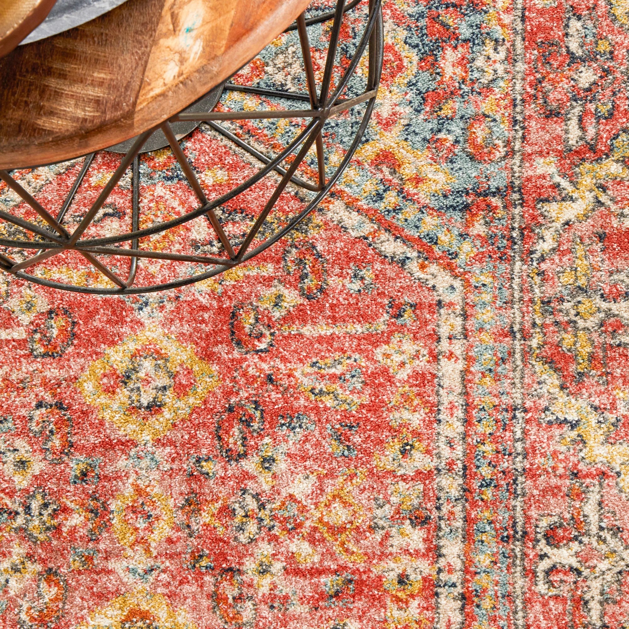 8 Common Ground Rugs Eterna 856 500x80cm - Extra Large Runner Rug - Red, 8 of 8