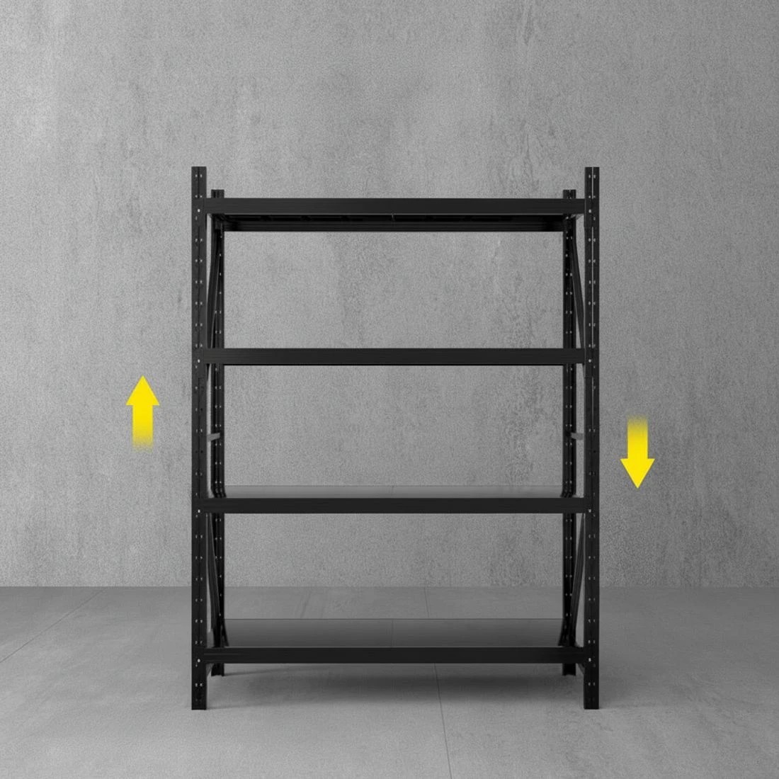 5 2Mx1.5M Giantz Garage Shelving Warehouse Rack - Black, 5 of 6