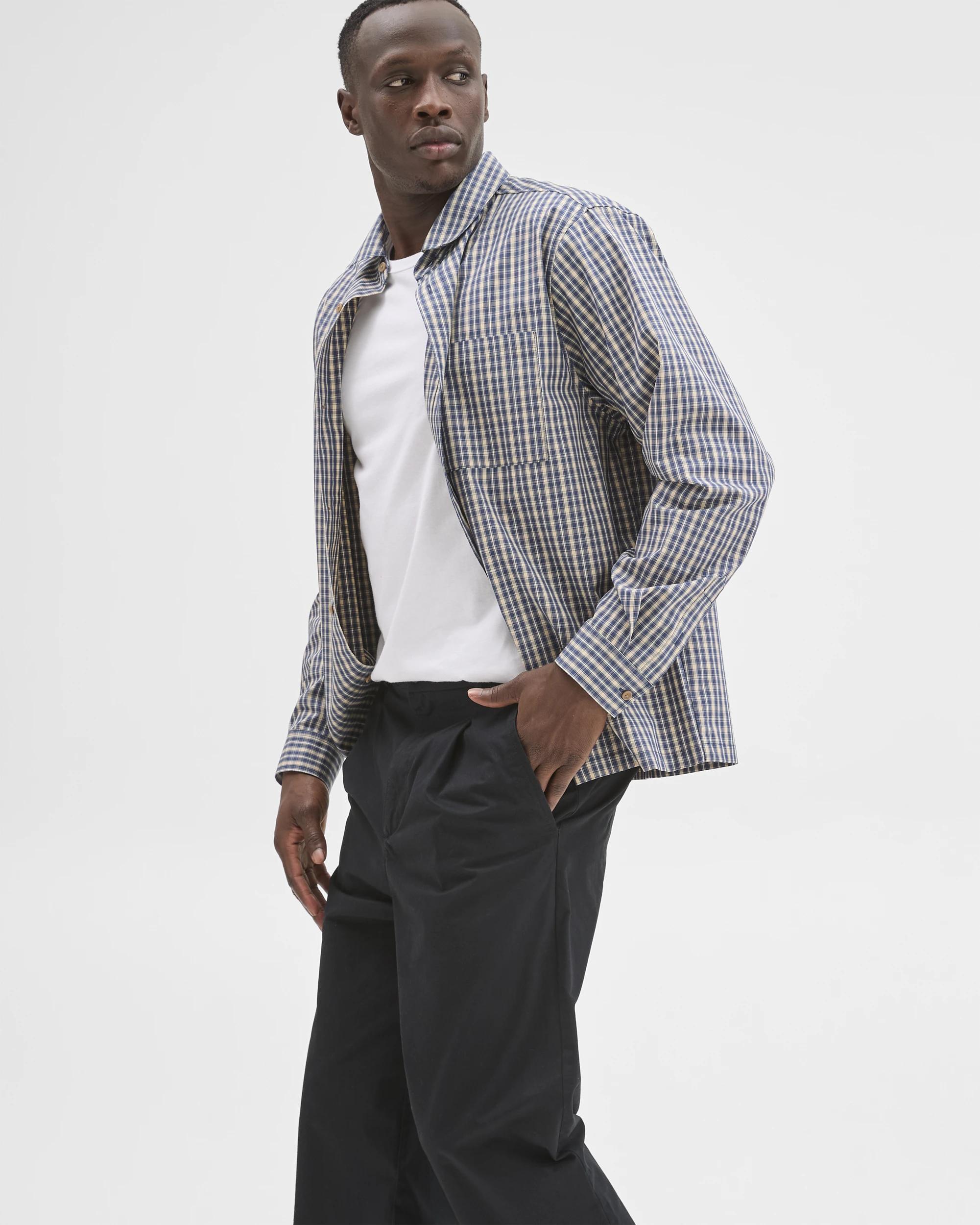 3 Commons Australian Cotton Business Shirt BLUE CHECK, 3 of 7