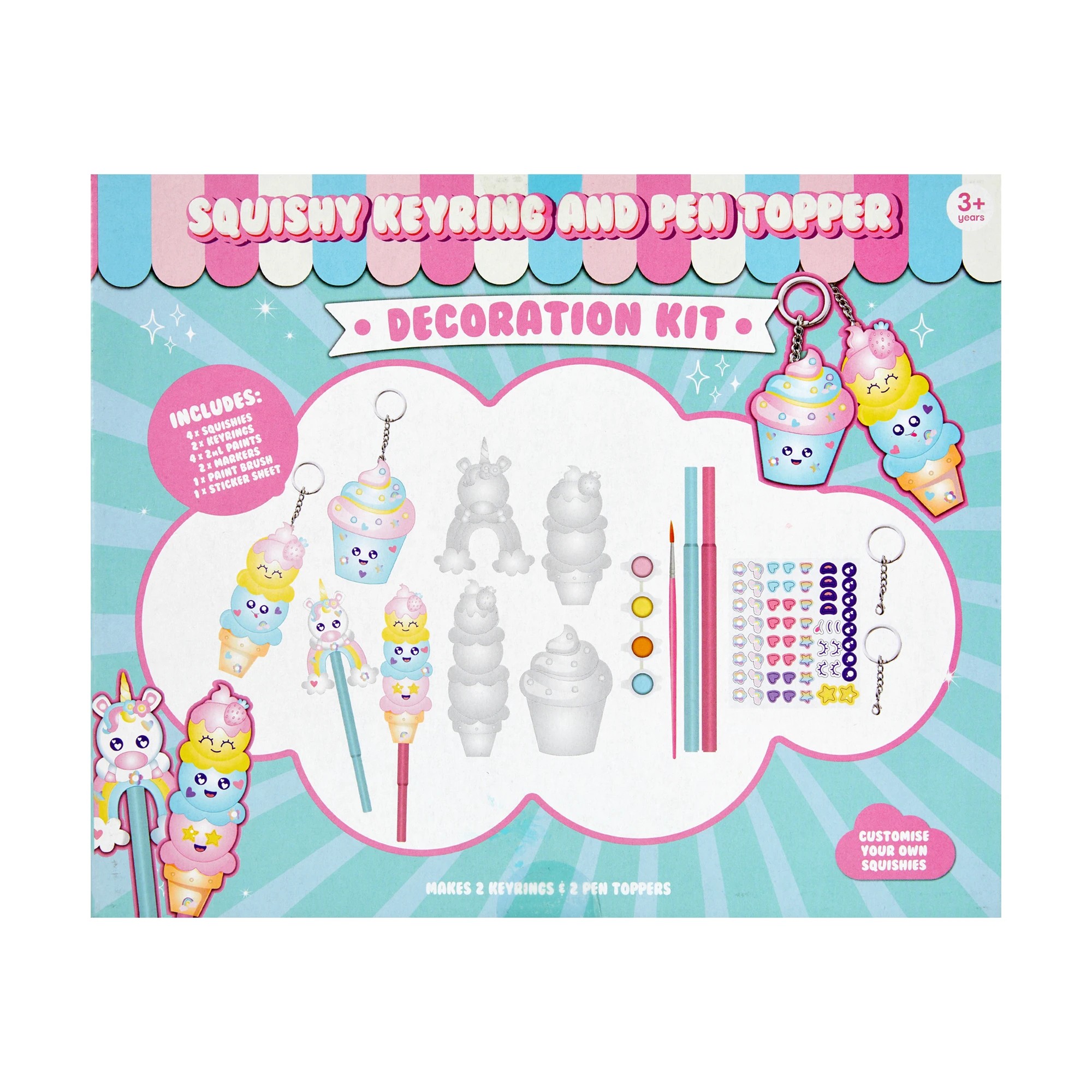10 Squishy Keyring and Pen Topper Decoration Kit, 10 of 10