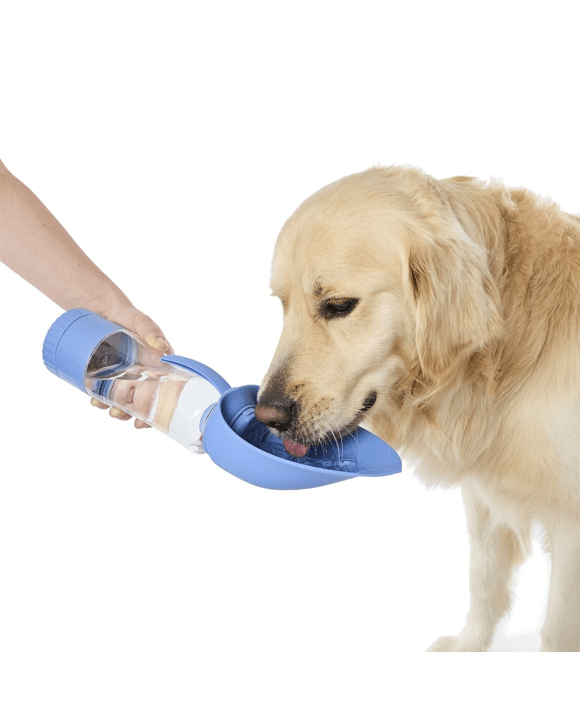 Pet Travel Bottle with Treat Holder - Blue