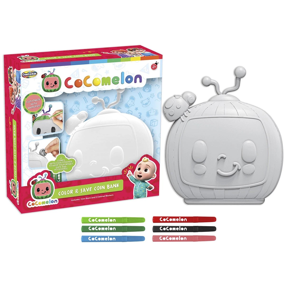 4 CoComelon Cocomelon Paint Your Own Coin Bank, 4 of 4