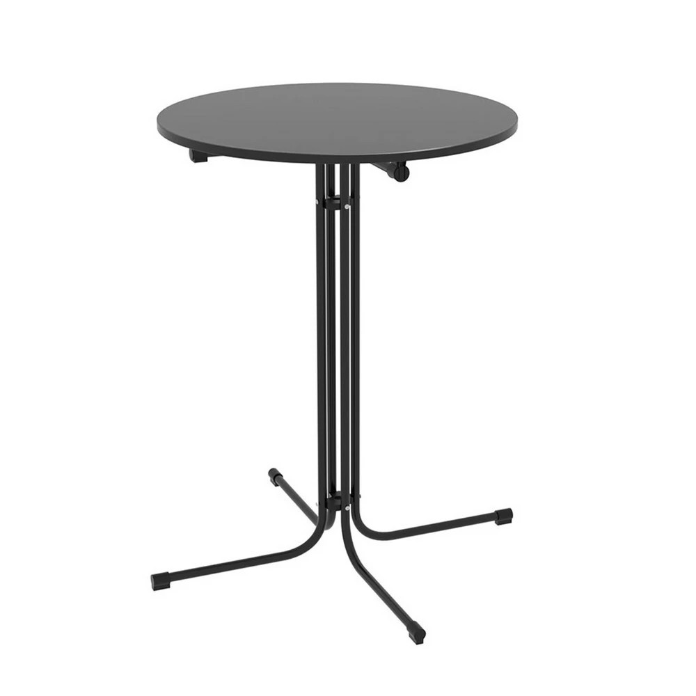 1 Gardeon Outdoor Bar Table Round Folding Desk Top 109cm Patio Furniture - Black, 1 of 7