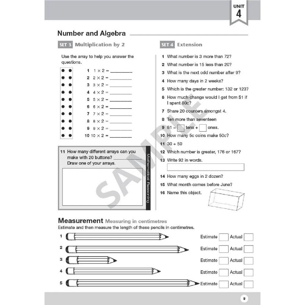 3 Maths Plus Australian Curriculum Mentals & Homework Book 3, 3 of 3