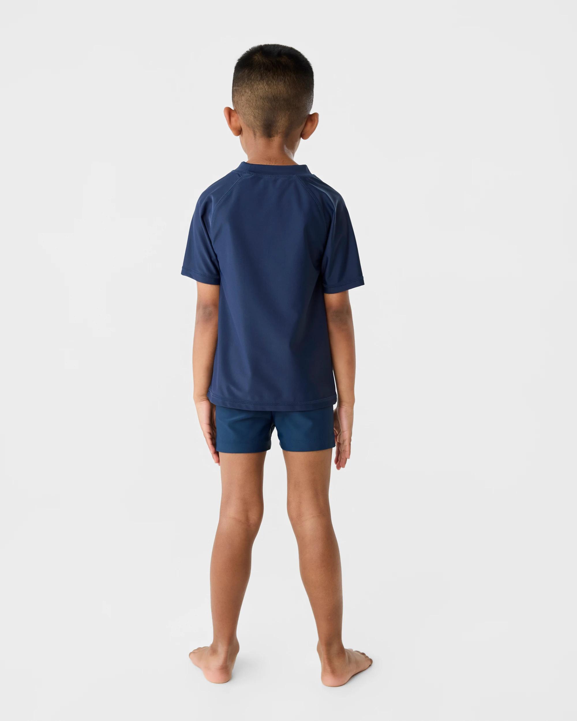 6 Short Sleeve Rash Vest Dress Navy, 6 of 6