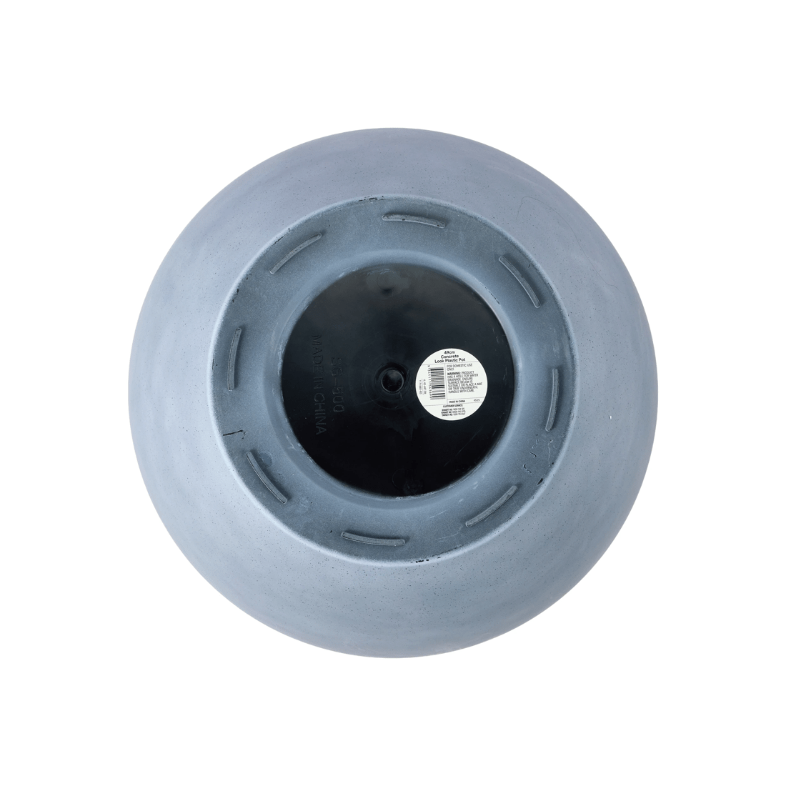 3 49cm Concrete Look Plastic Pot, 3 of 3