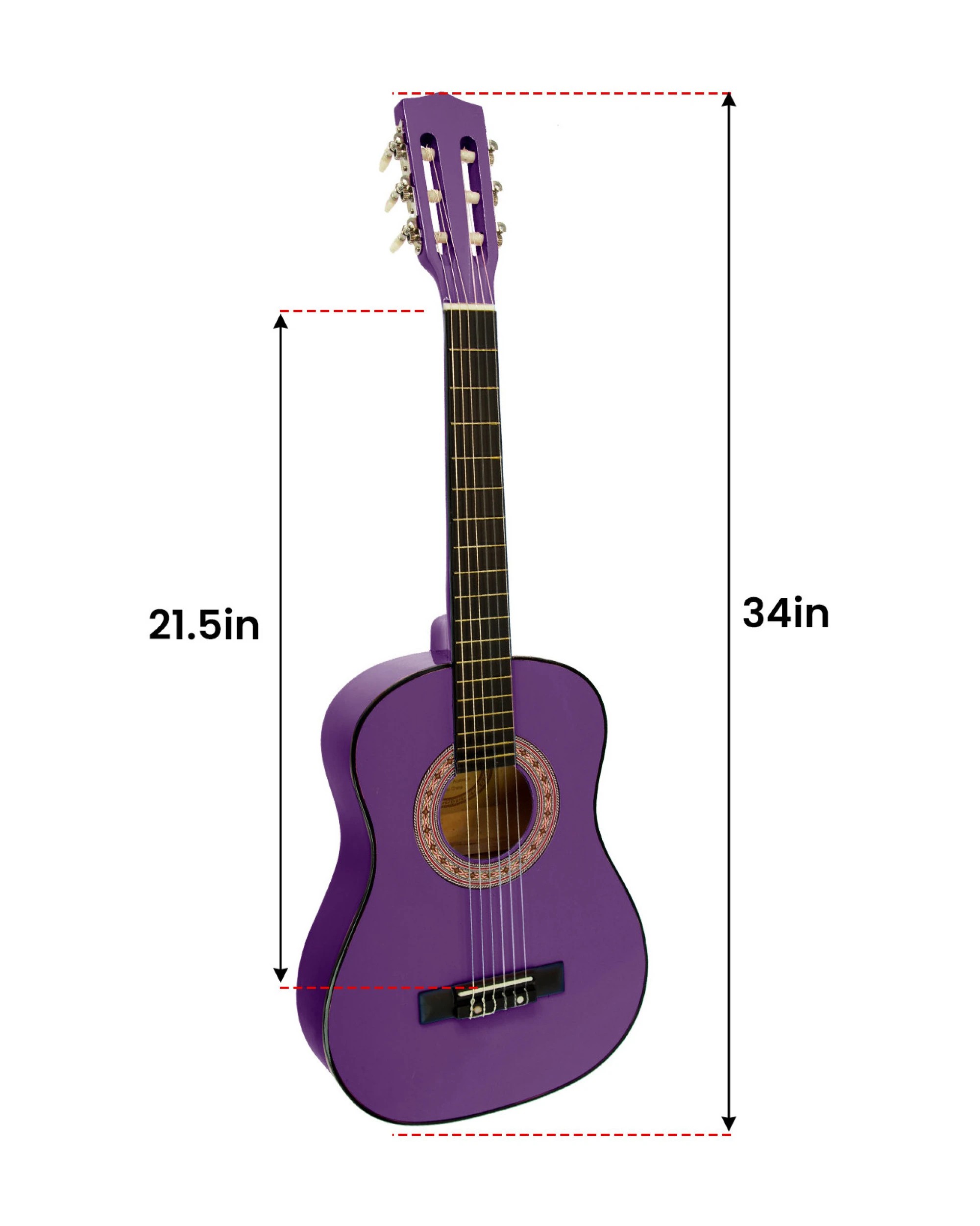 2 Karrera 34in Acoustic Childrens Guitar - Purple, 2 of 4
