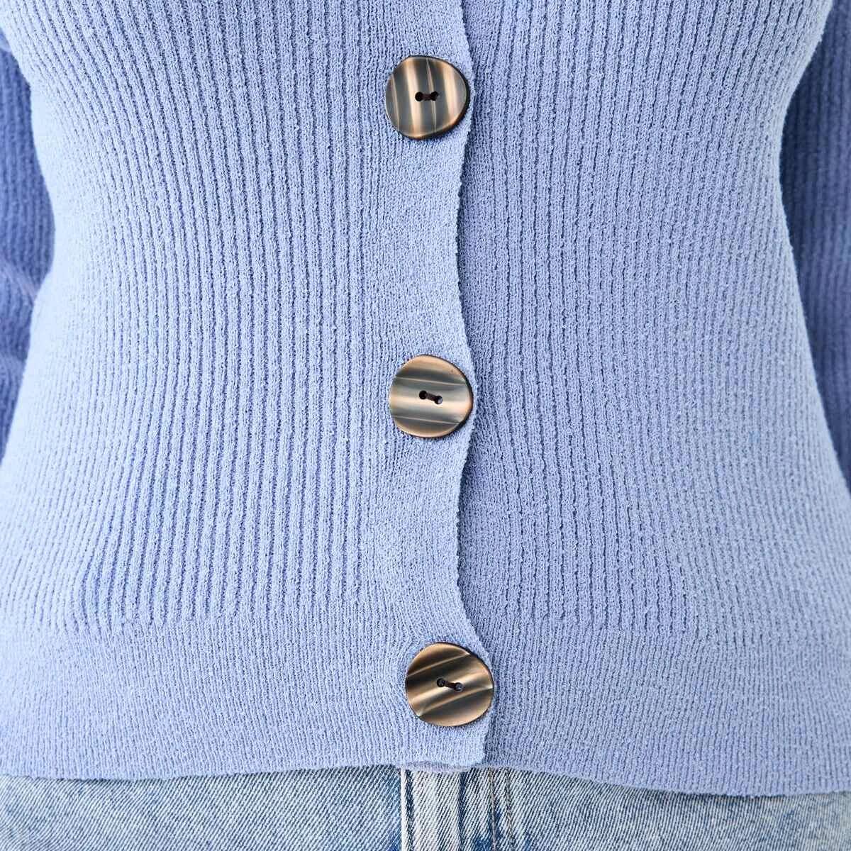 6 Textured V-Neck Cardigan HERON, 6 of 6