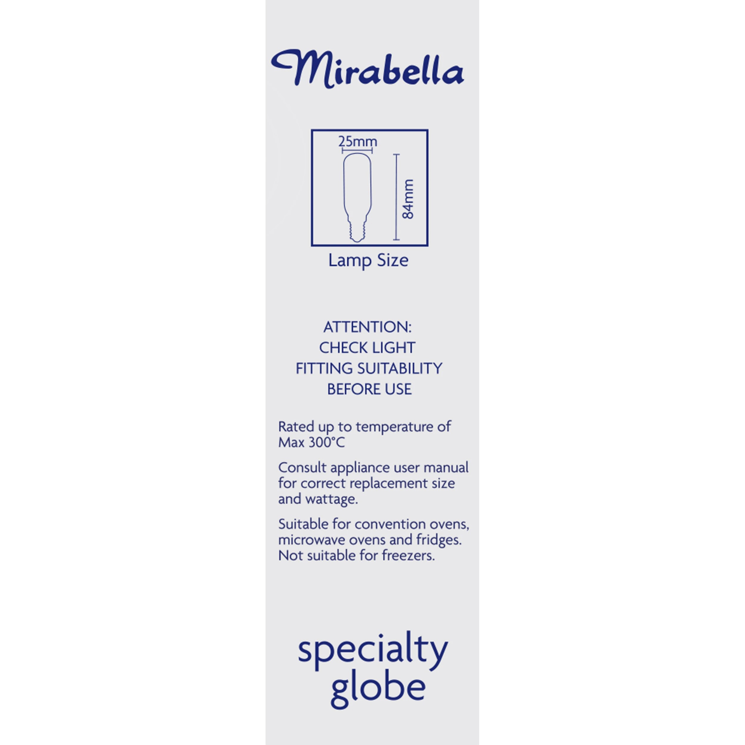5 2 Pack Mirabella Tubular Appliance T25 SES Specialty Globe Bulb, 5 of 6