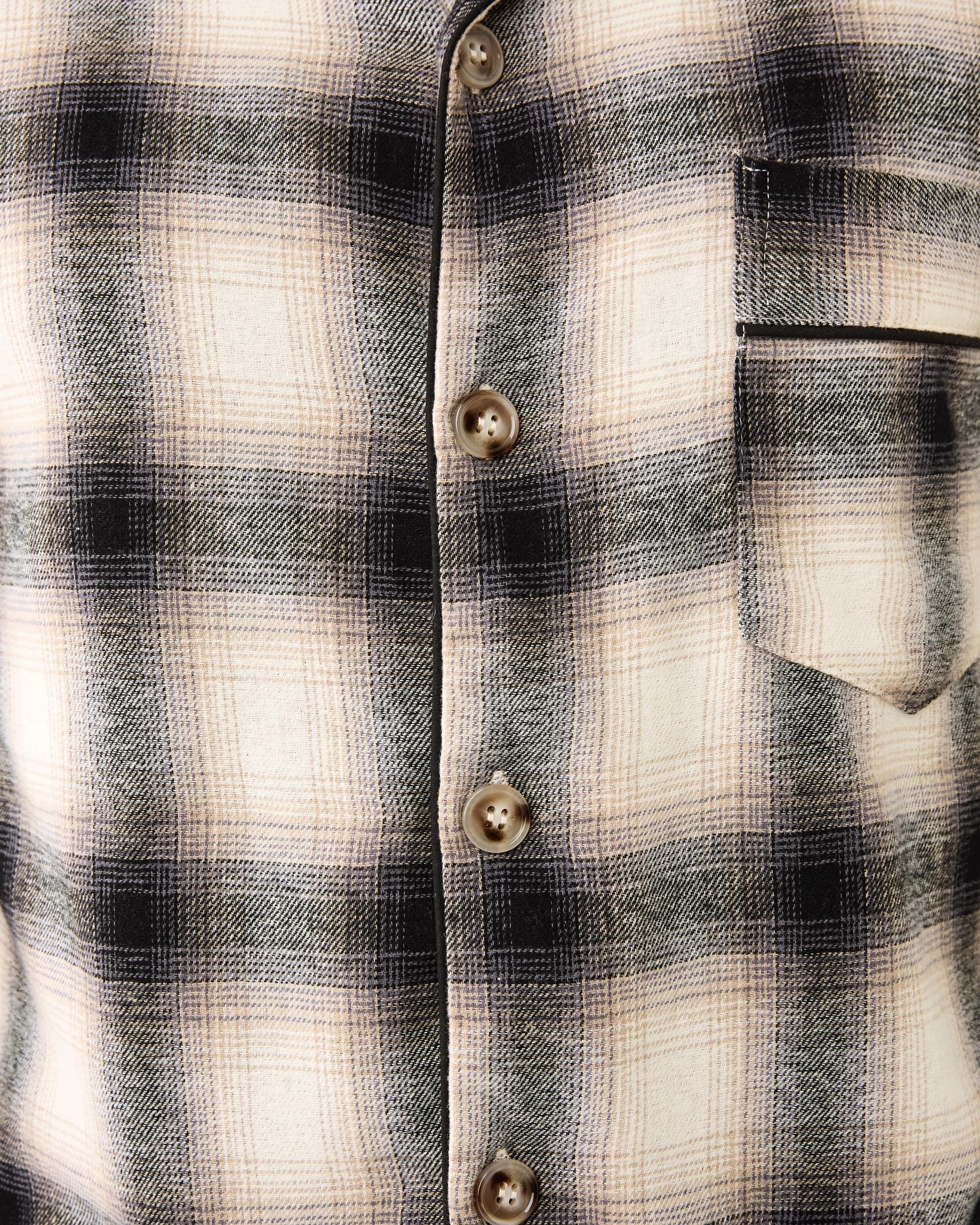 6 Long Sleeve Woven Button Through Pyjama Set Bge Check, 6 of 8