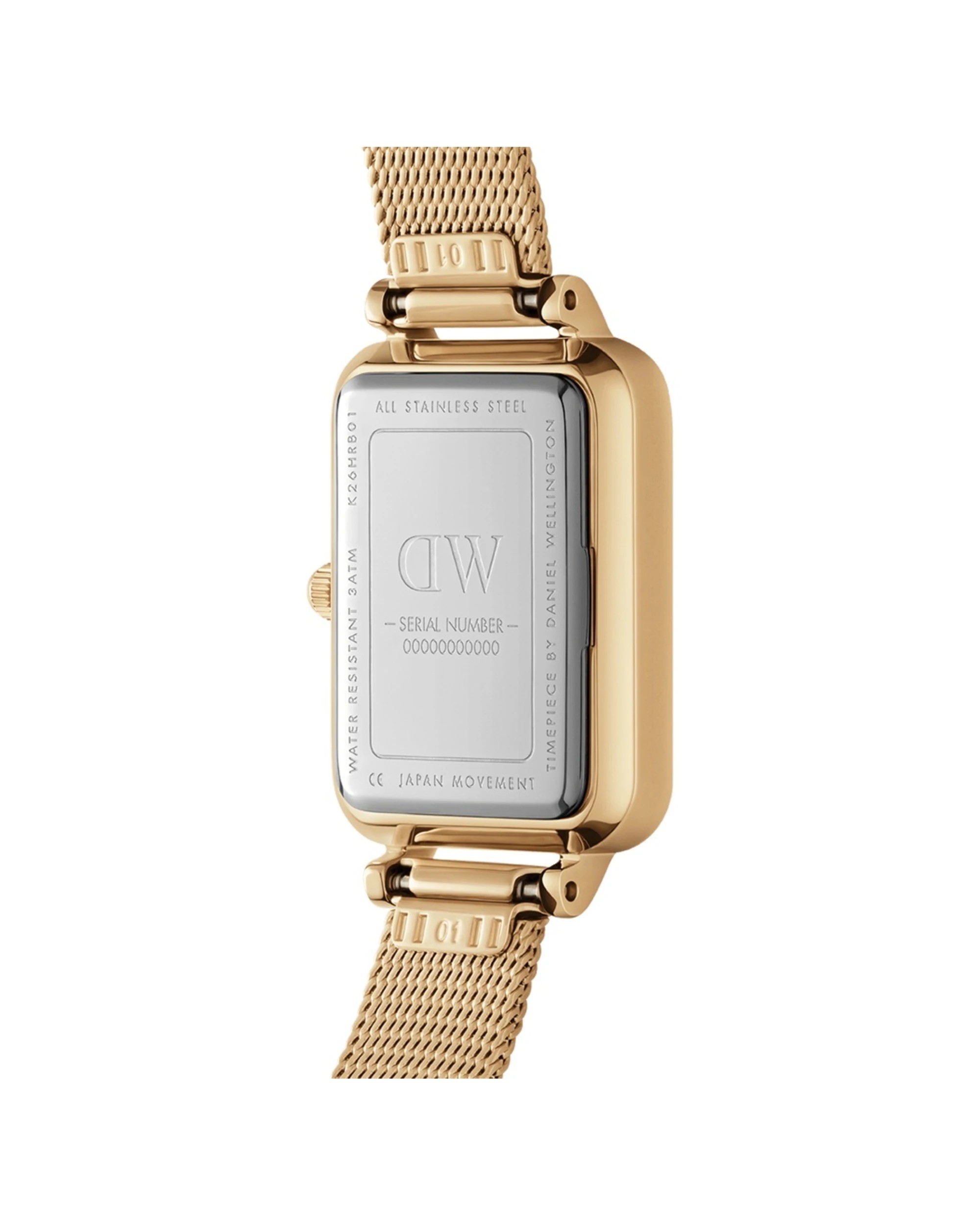 2 Daniel Wellington Quadro 20x26mm Pressed Evergold Gold Stainless Steel Watch Green Dial, 2 of 3