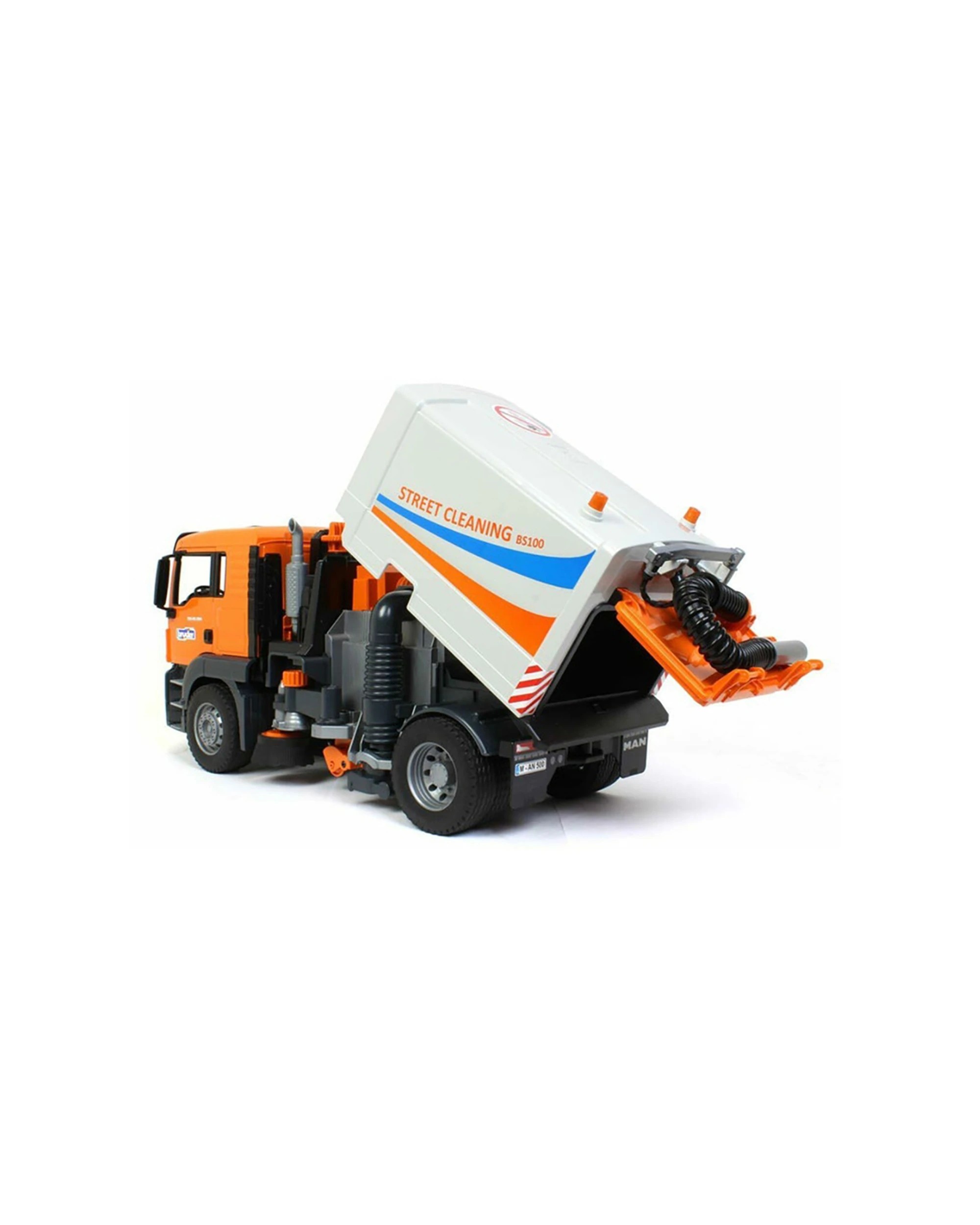 3 Bruder 1 16 Street Sweeper Cleaning Truck Kids Pretend Play Toy 4 Years Plus - Orange, 3 of 4