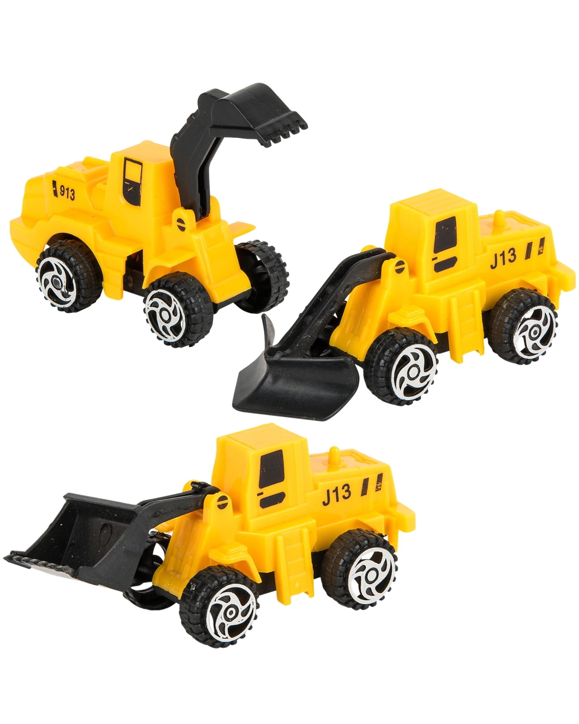 1 Partyrama Pull Back Construction Trucks Pack of 24, 1 of 1