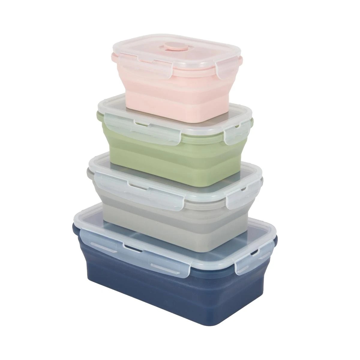 1 4 Piece Silicone Collapsible Container, 1 of 9
