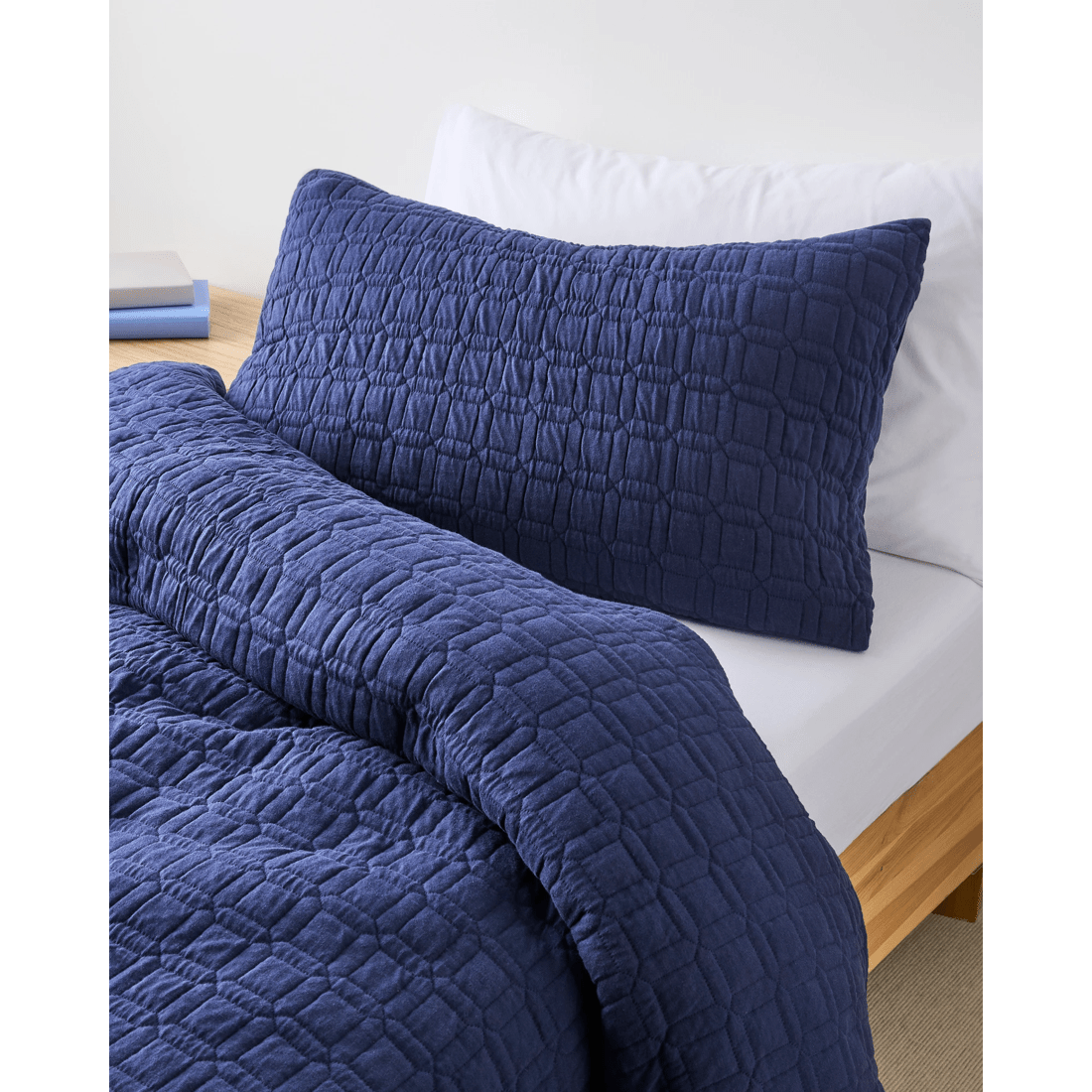3 Target Ayden Cotton Quilted Coverlet Set - Sb/db
 - Queen Bed
 - Blue, 3 of 4