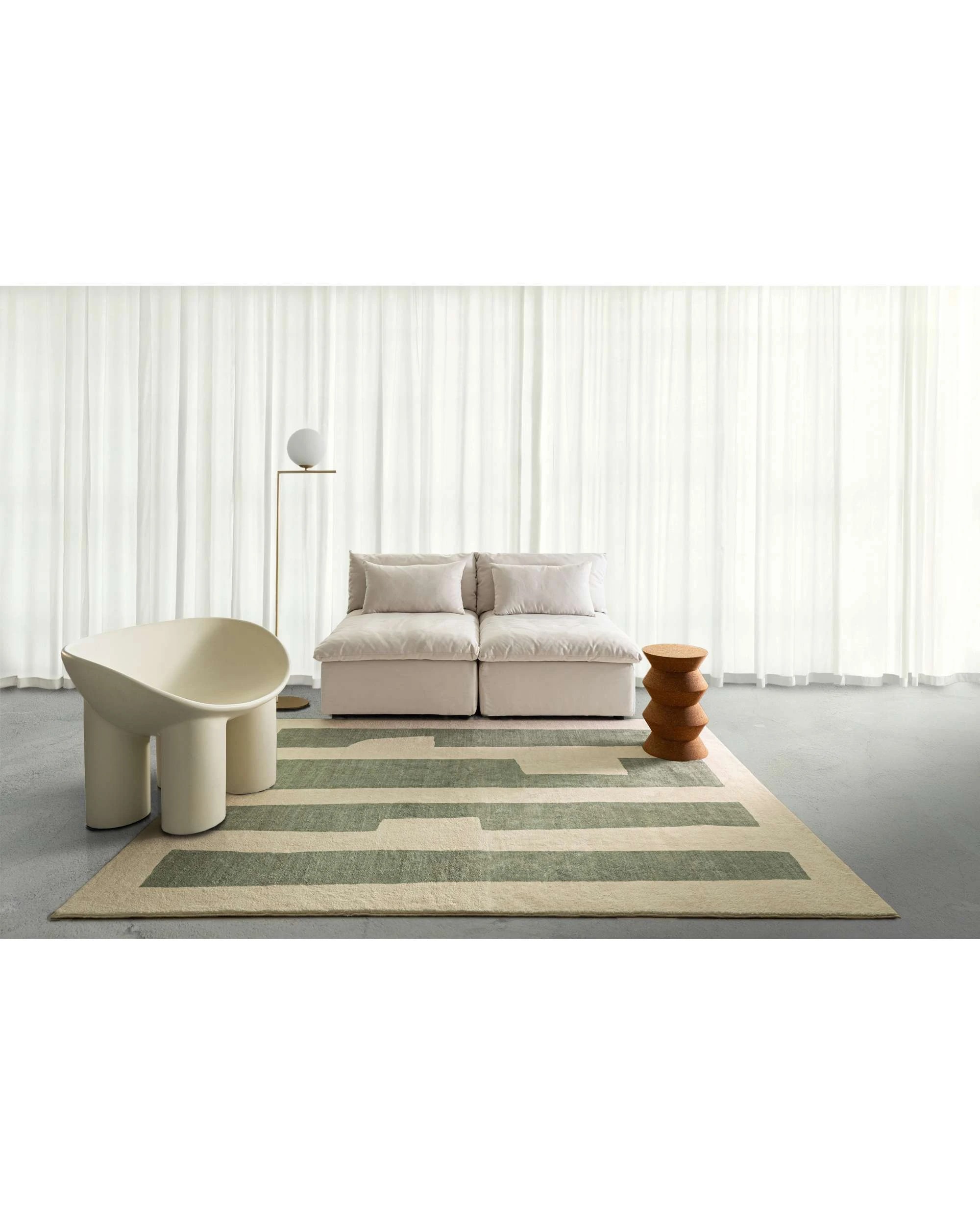 2 Loopsie Edenwald Printed Washable Rug - Green, 2 of 8