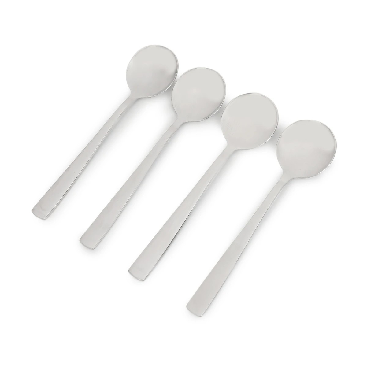 1 4 Pack Silver Hawthorne Soup Spoons, 1 of 5