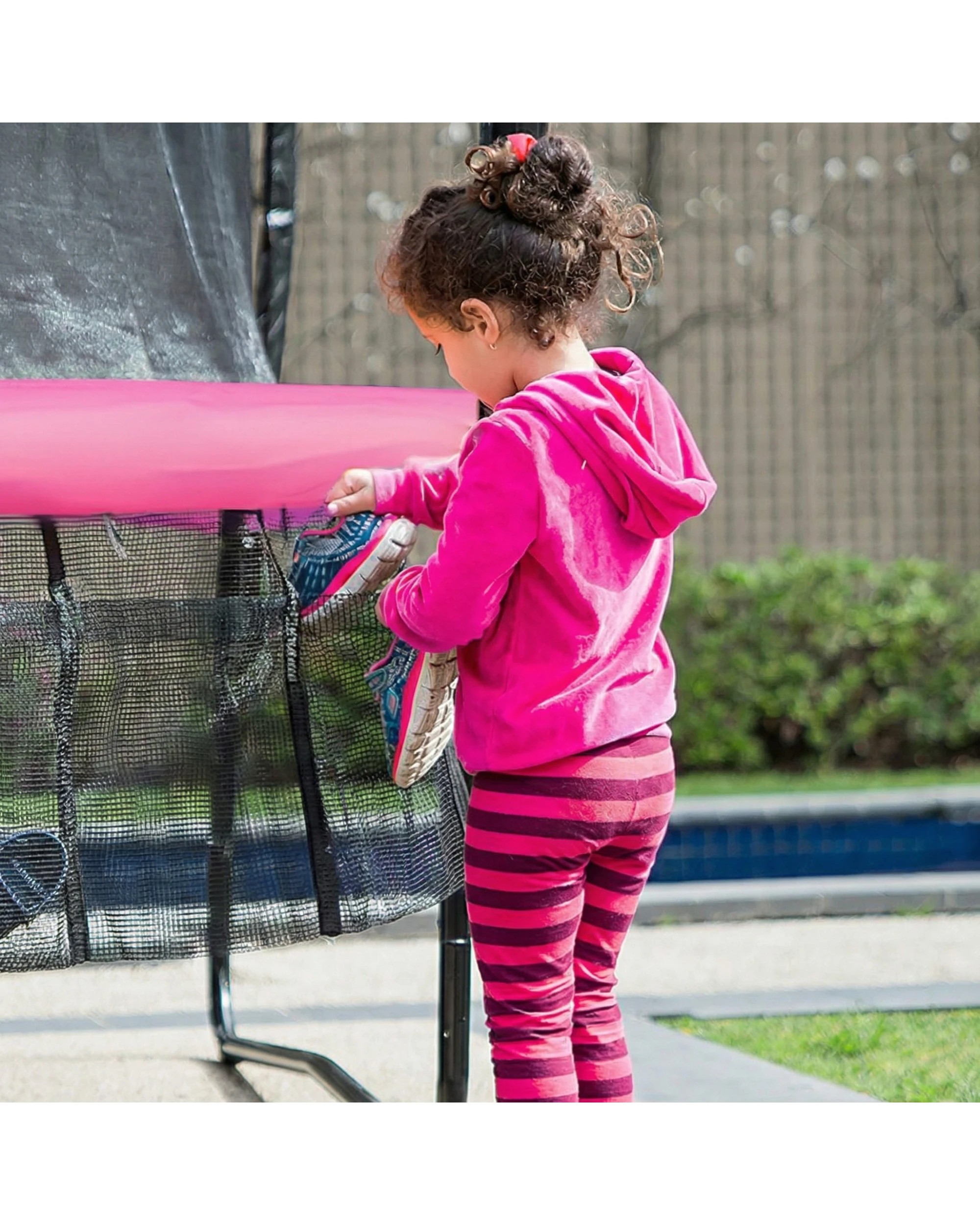 4 Kahuna 16ft Trampoline with Roof in Pink - Pink, 4 of 8