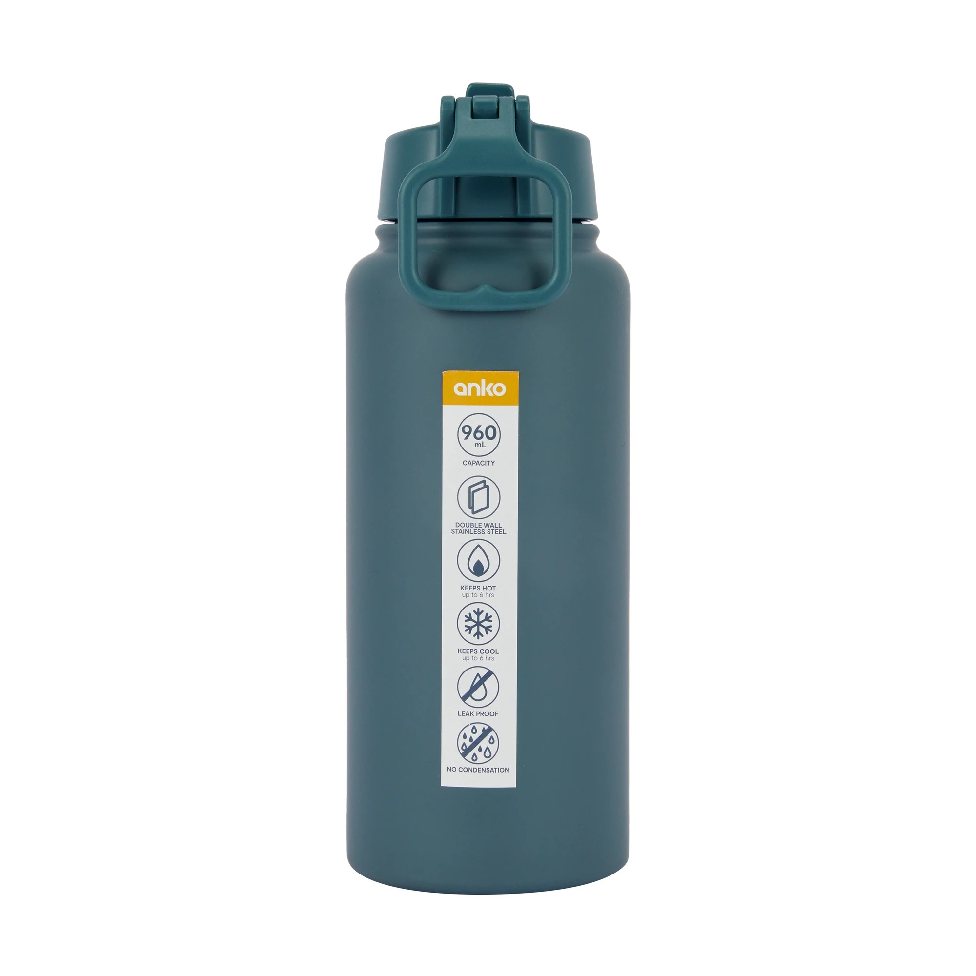 4 960ml Cyprus Double Wall Insulated Cylinder Drink Bottle, 4 of 4