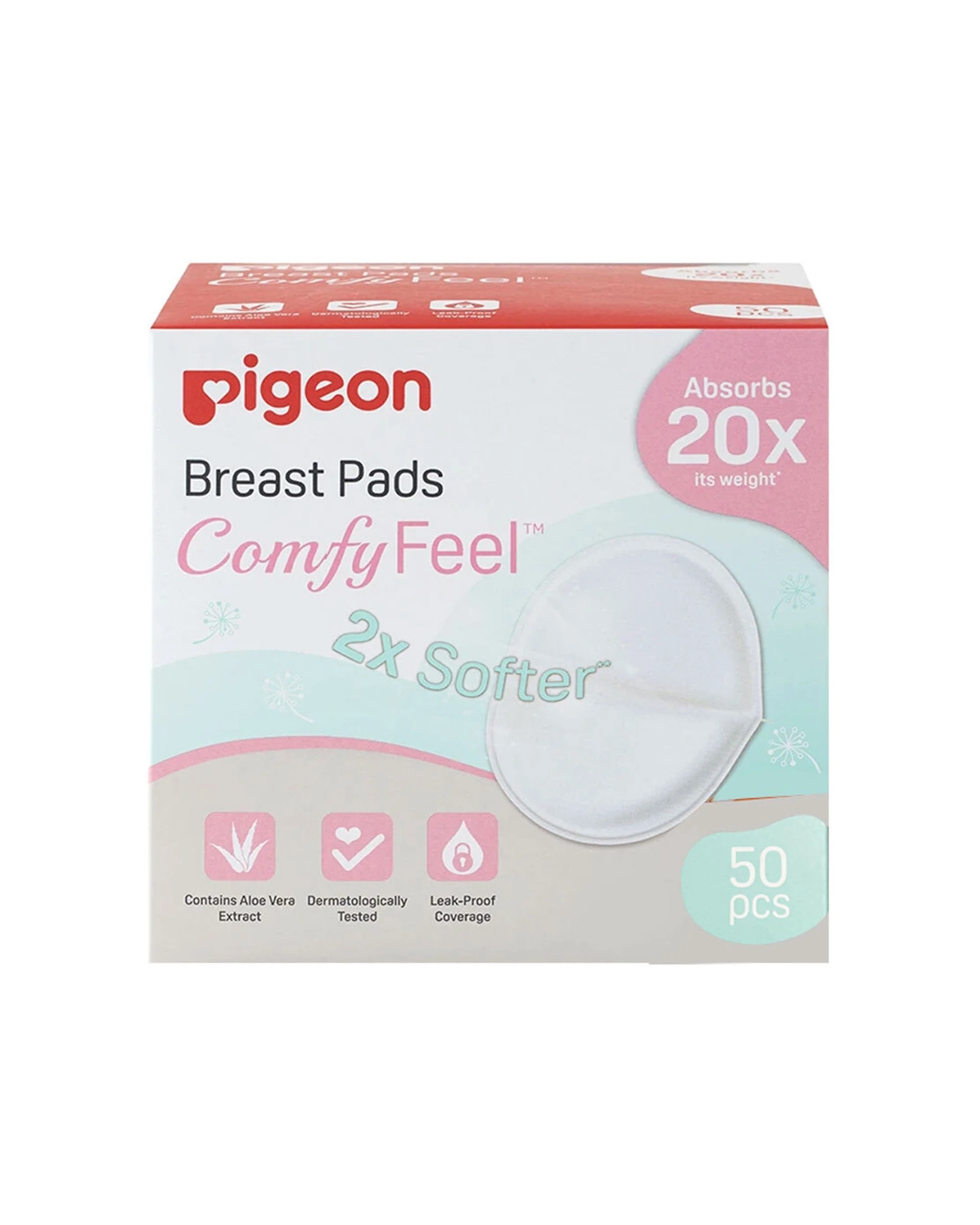 1 50pc Pigeon Comfy Feel Breast Pads
 - White, 1 of 3