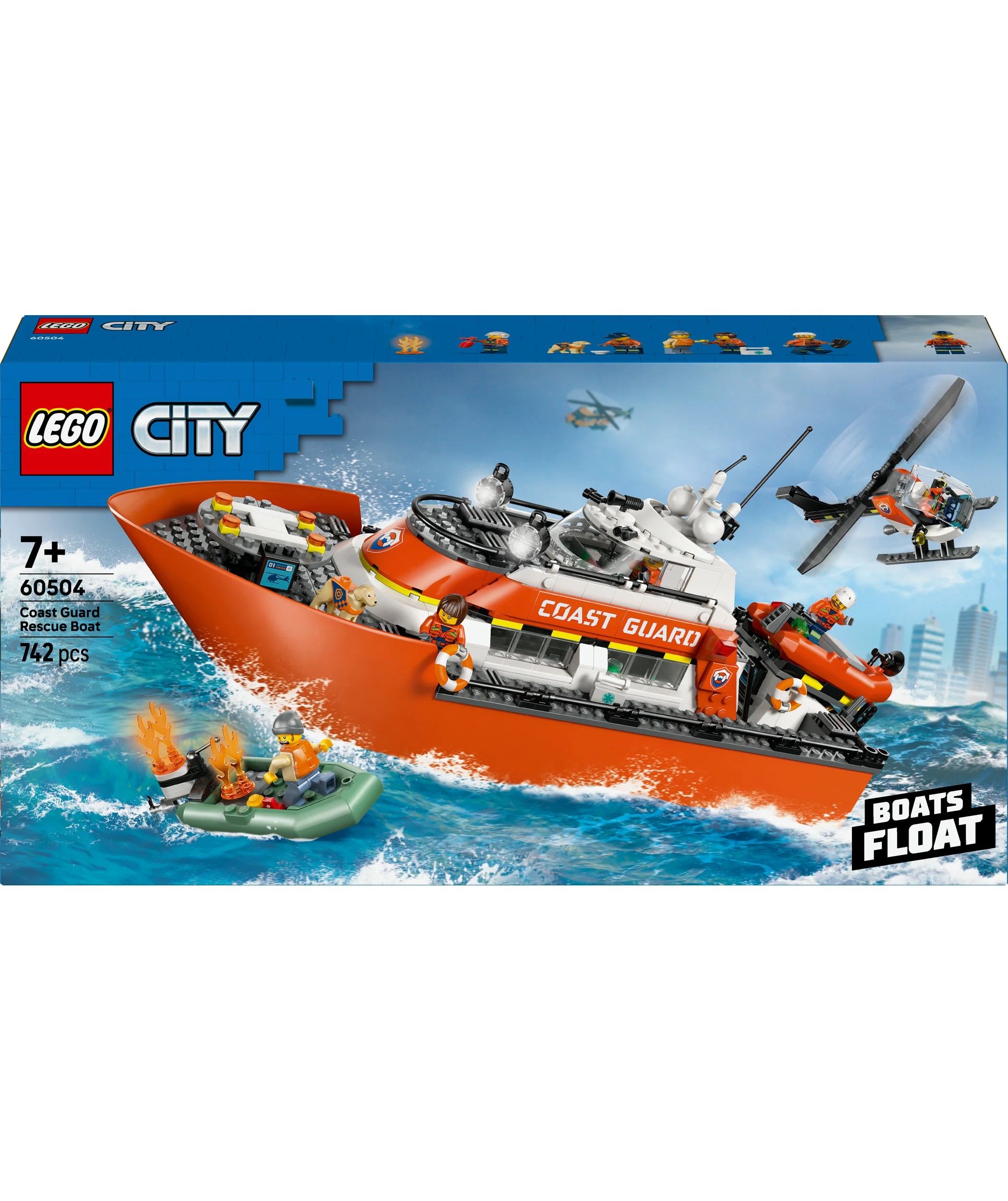 1 LEGO City Coast Guard Rescue Boat & Helicopter 60504, 1 of 10