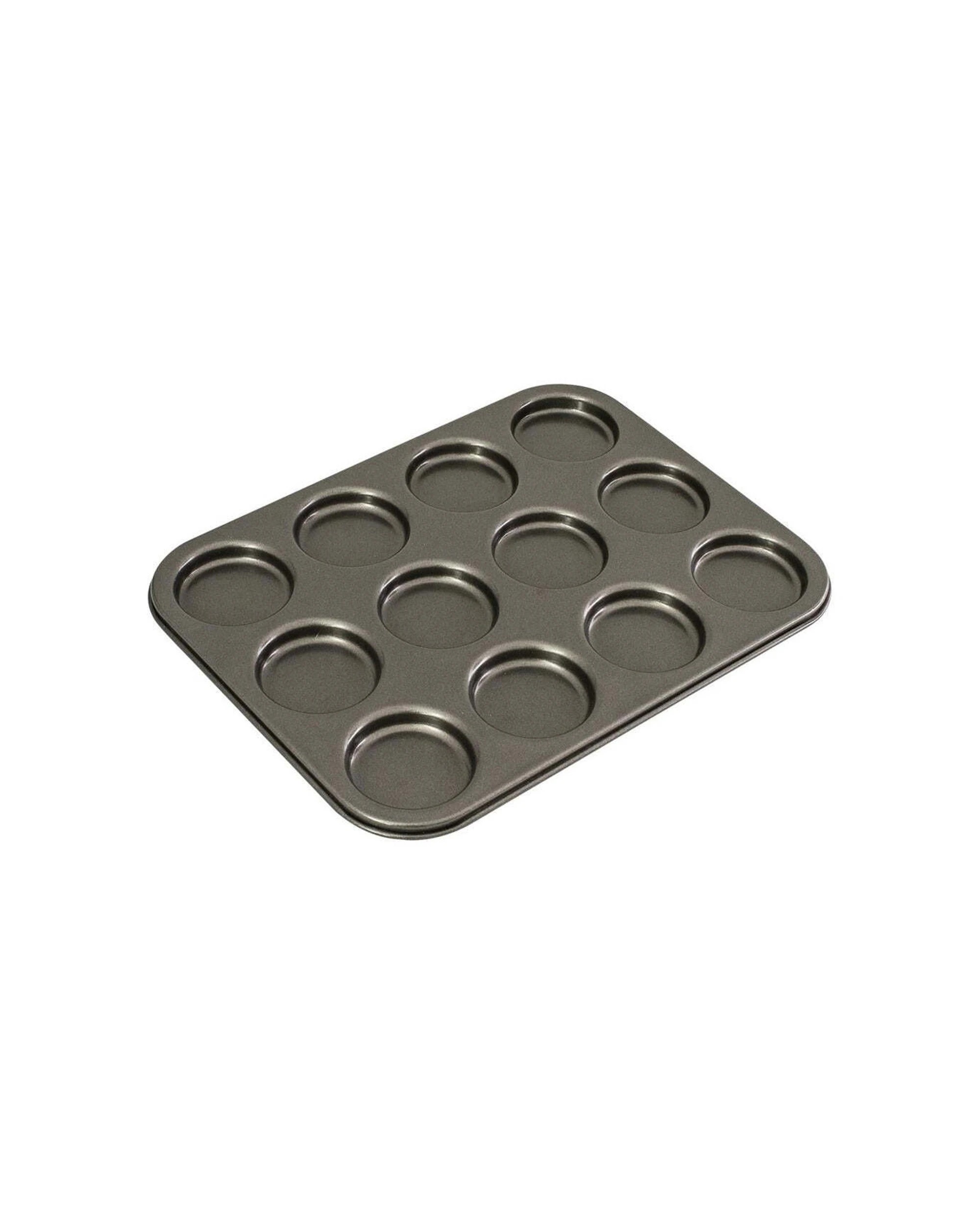 2 Bakemaster 12-cup Macaroon Tray 35cm X 27cm Carbon Steel Double Non-stick - Grey, 2 of 3