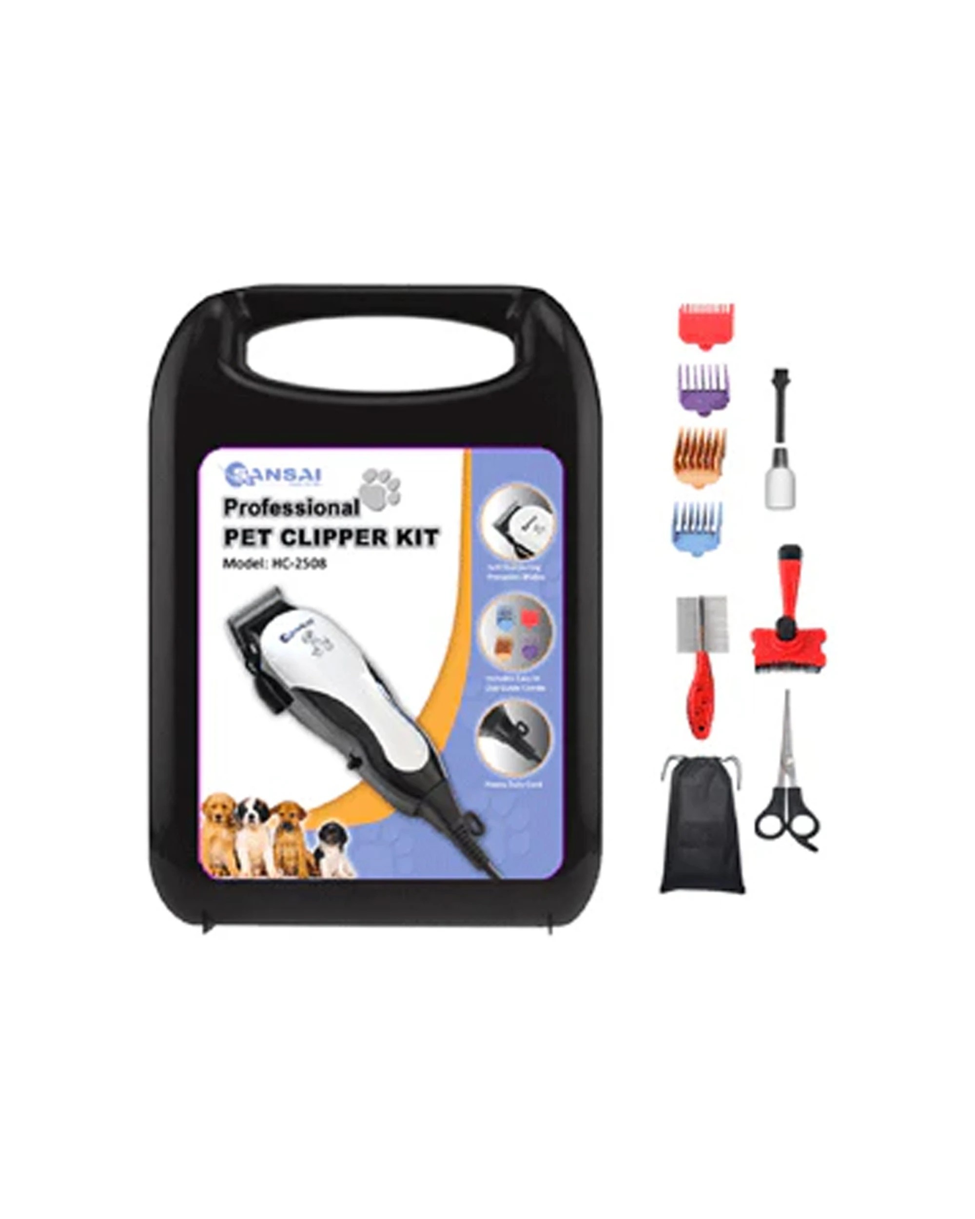 2 Sansai Professional Pet Hair Clipper/trimmer Grooming Comb Kit For Cat/dog
 - Black, 2 of 3