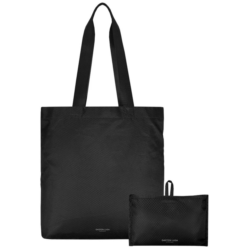 1 Gaston Luga Lightweight Packable Tote Black, 1 of 6