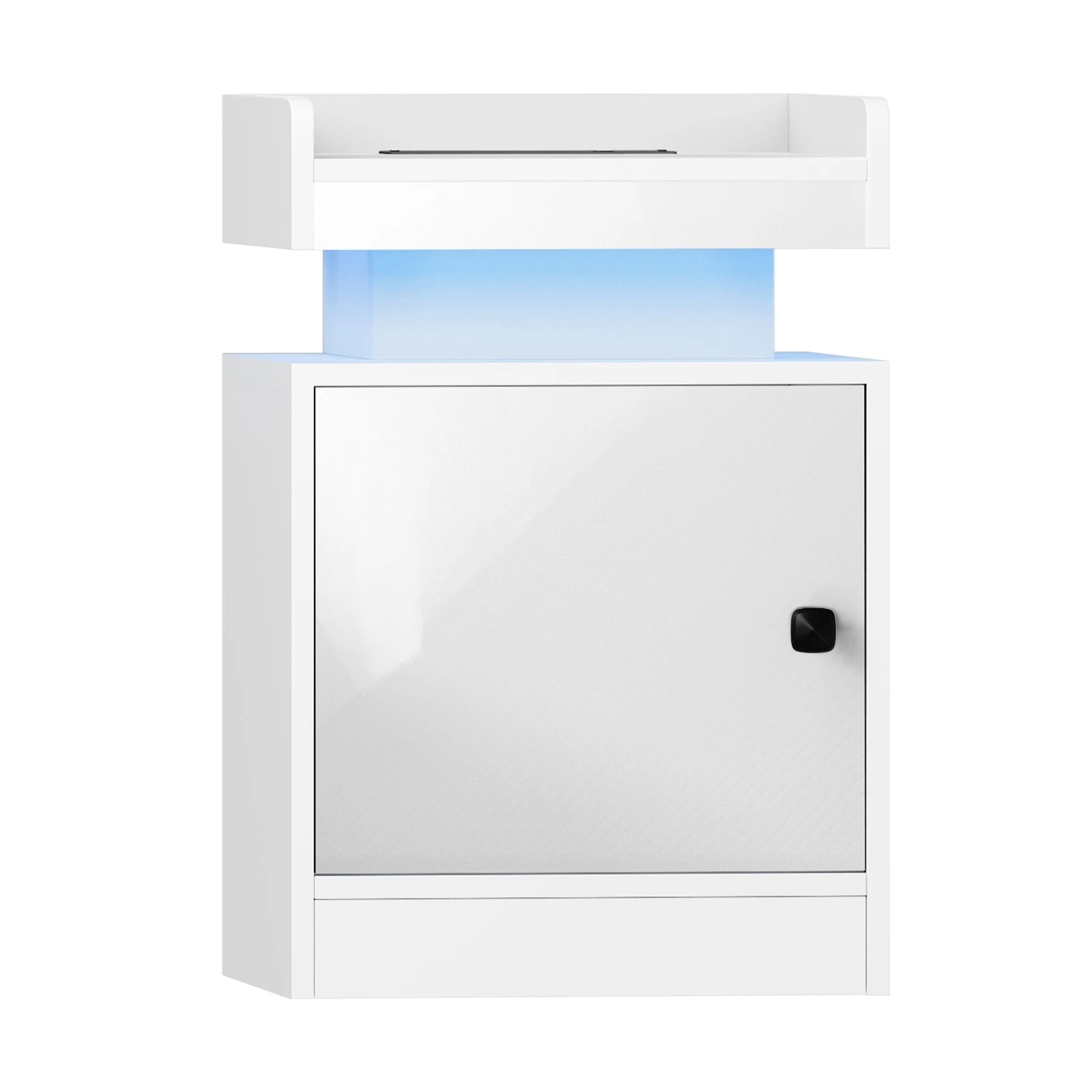 8 Oikiture Bedside Table Led Nightstand Usb Charging Station
 - White, 8 of 10