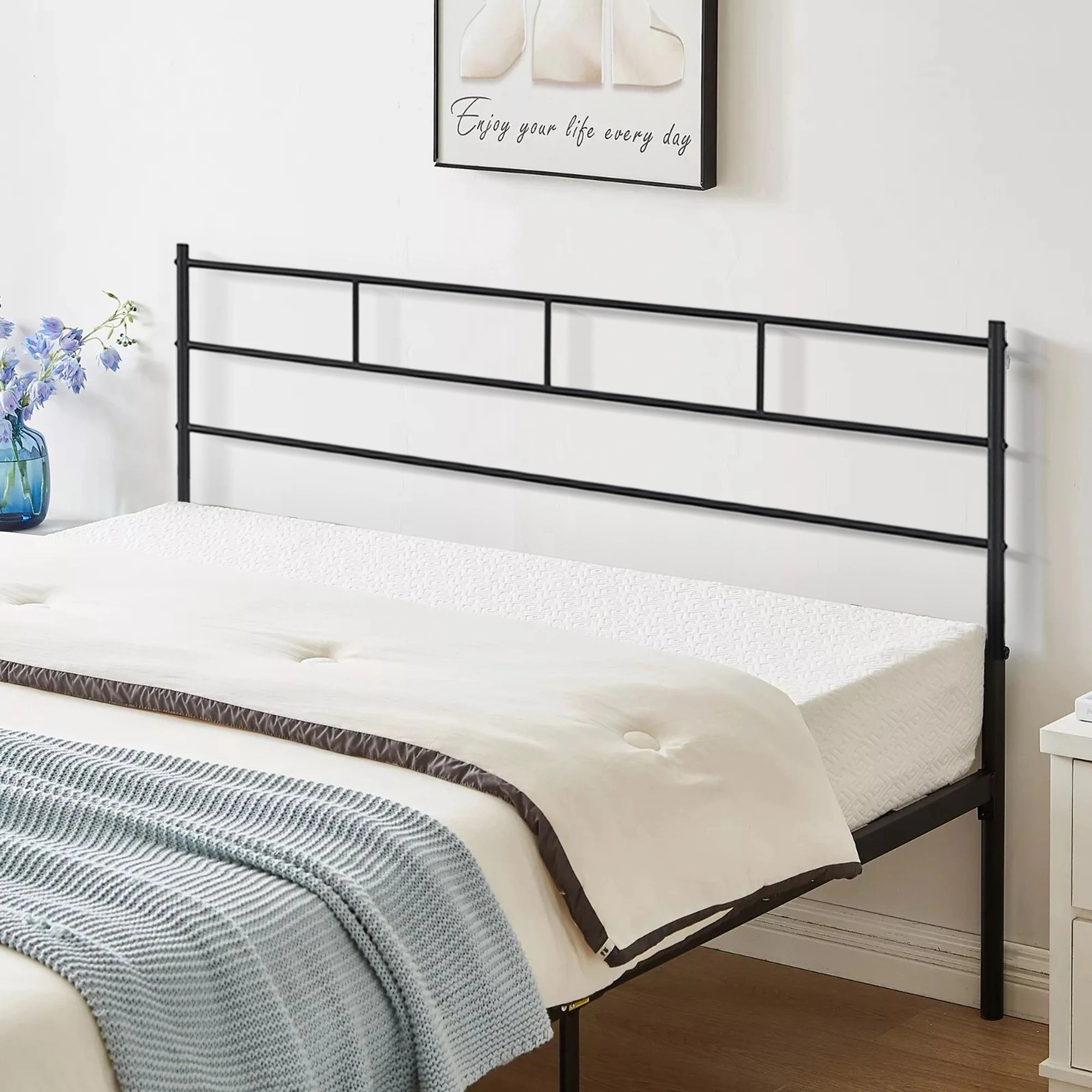 5 Foret Bed Frame Metal King Size Mattress Base Steel Bedroom Base Platform - Assorted, 5 of 9