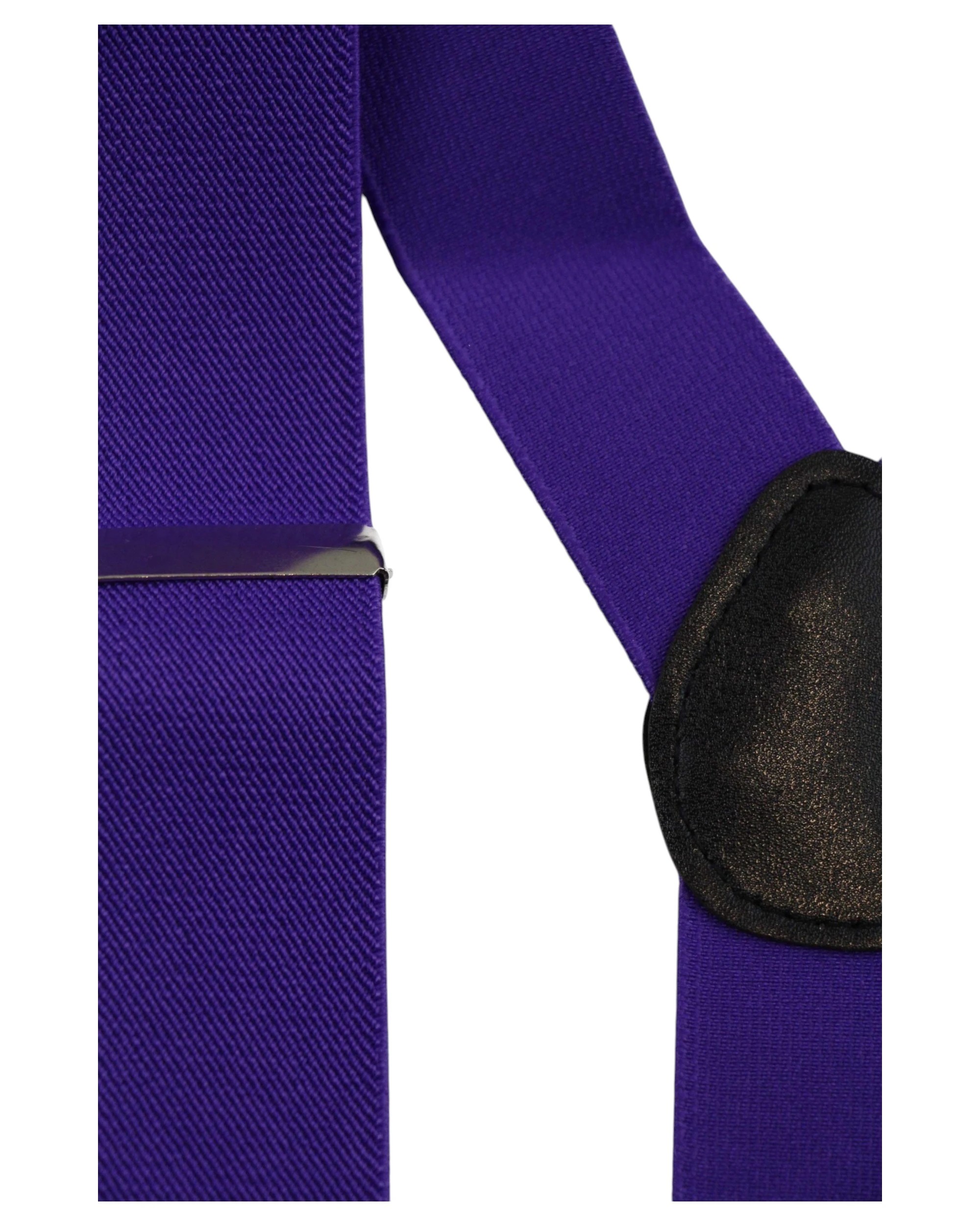 3 Zasel Mens Adjustable Wide Heavy Duty 100cm Suspenders - Purple, 3 of 4