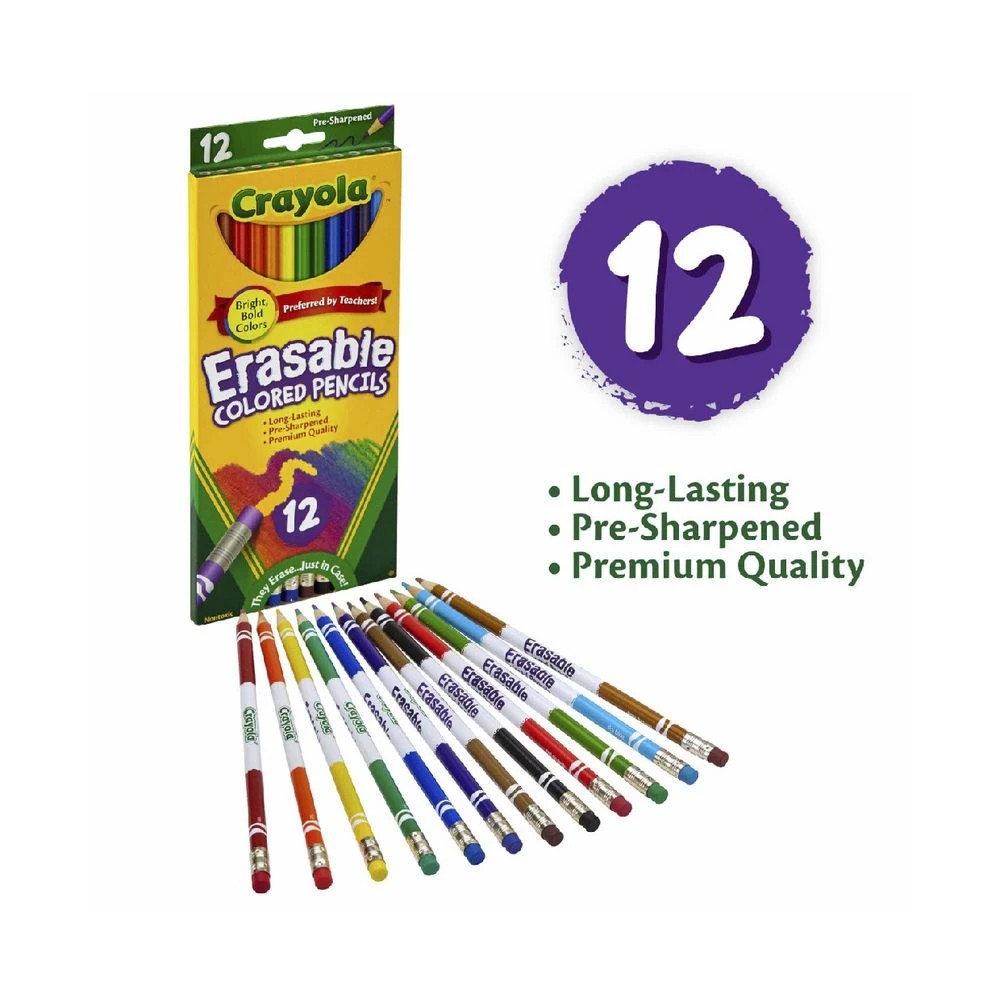 7 Crayola Erasable Coloured Pencils 12 Pack, 7 of 8
